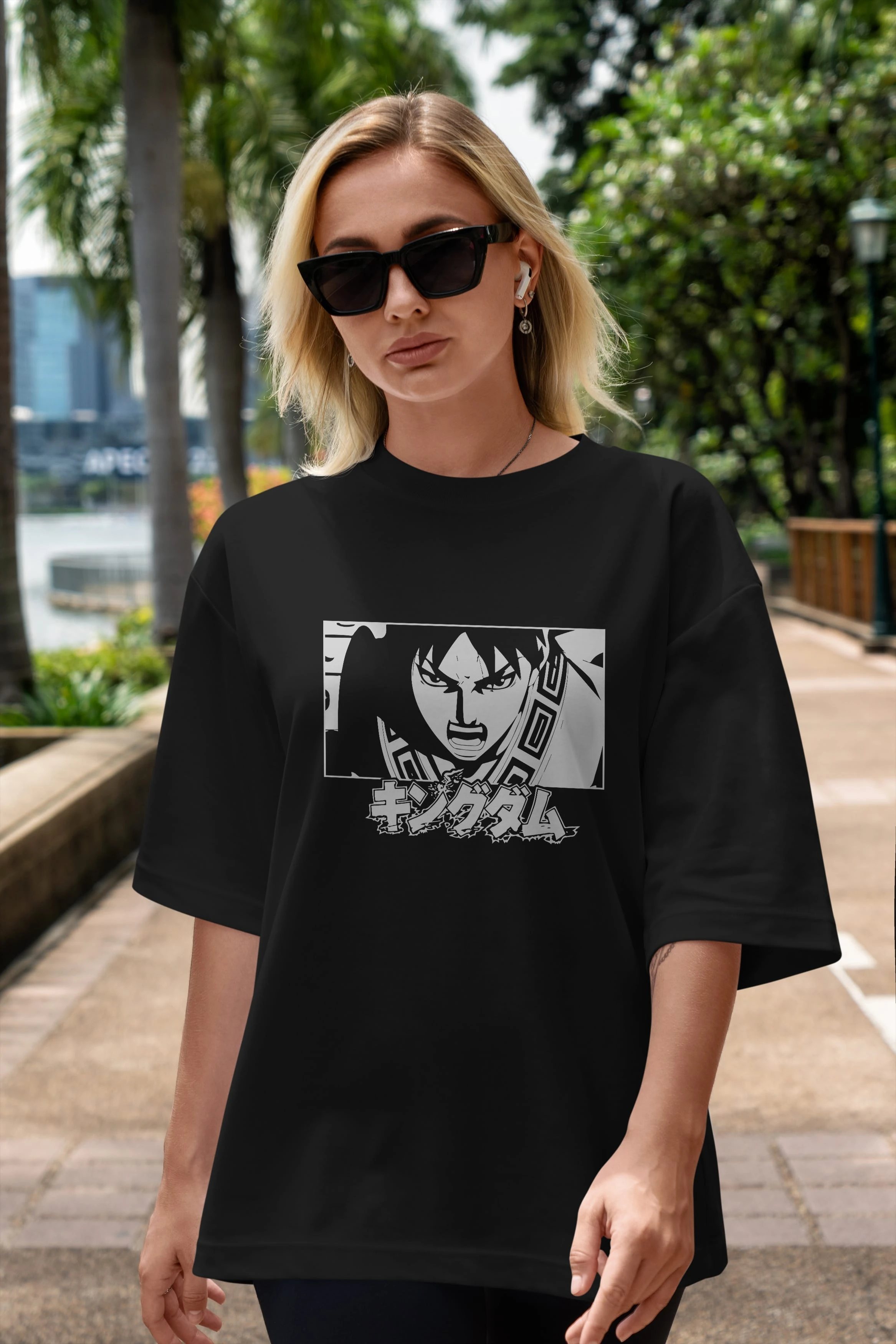 Xin 1 Anime Ön Baskılı Oversize t-shirt %100 pamuk Erkek Kadın Unisex