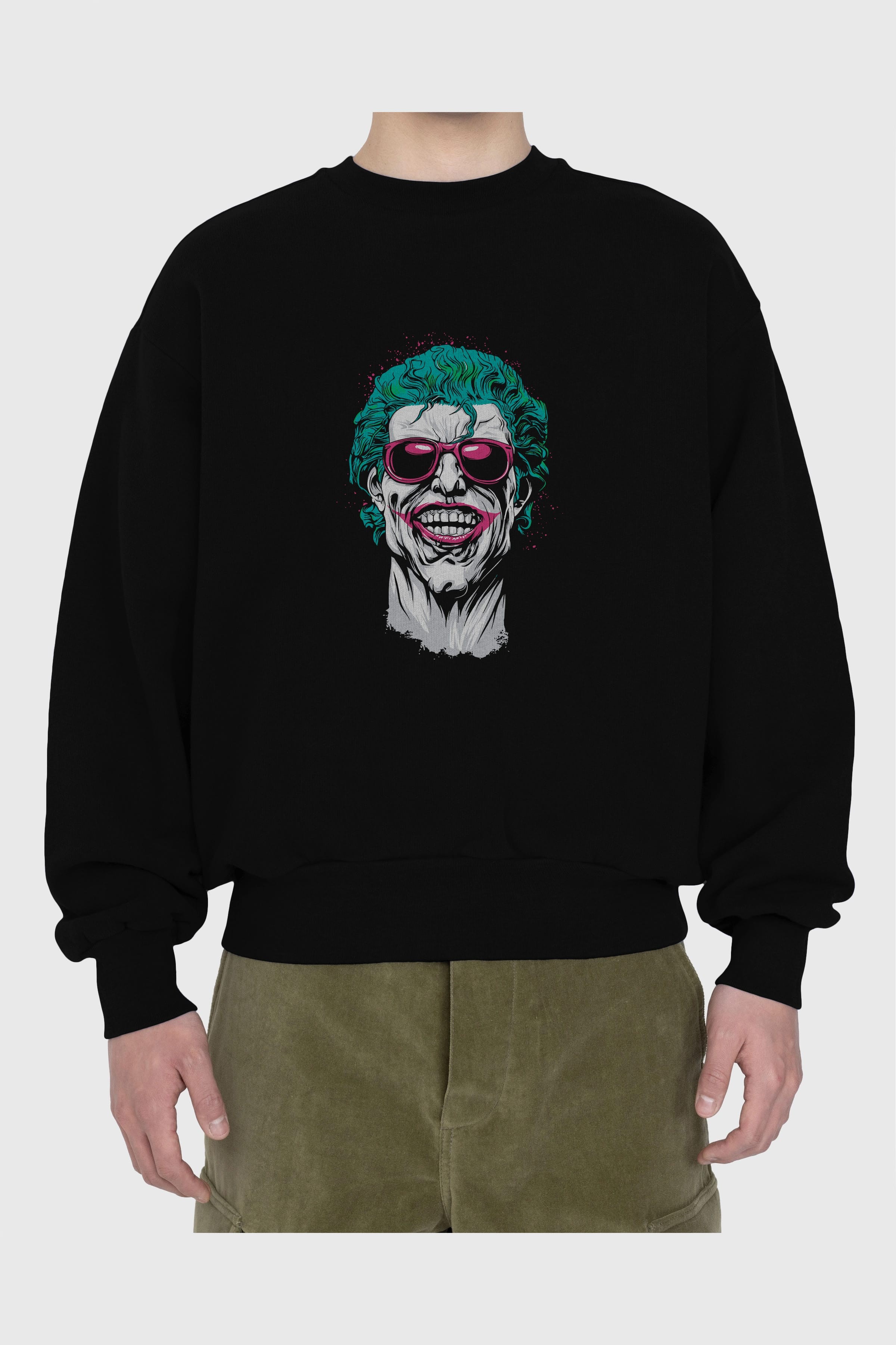 Joker 1 Ön Baskılı Oversize Sweatshirt Erkek Kadın Unisex