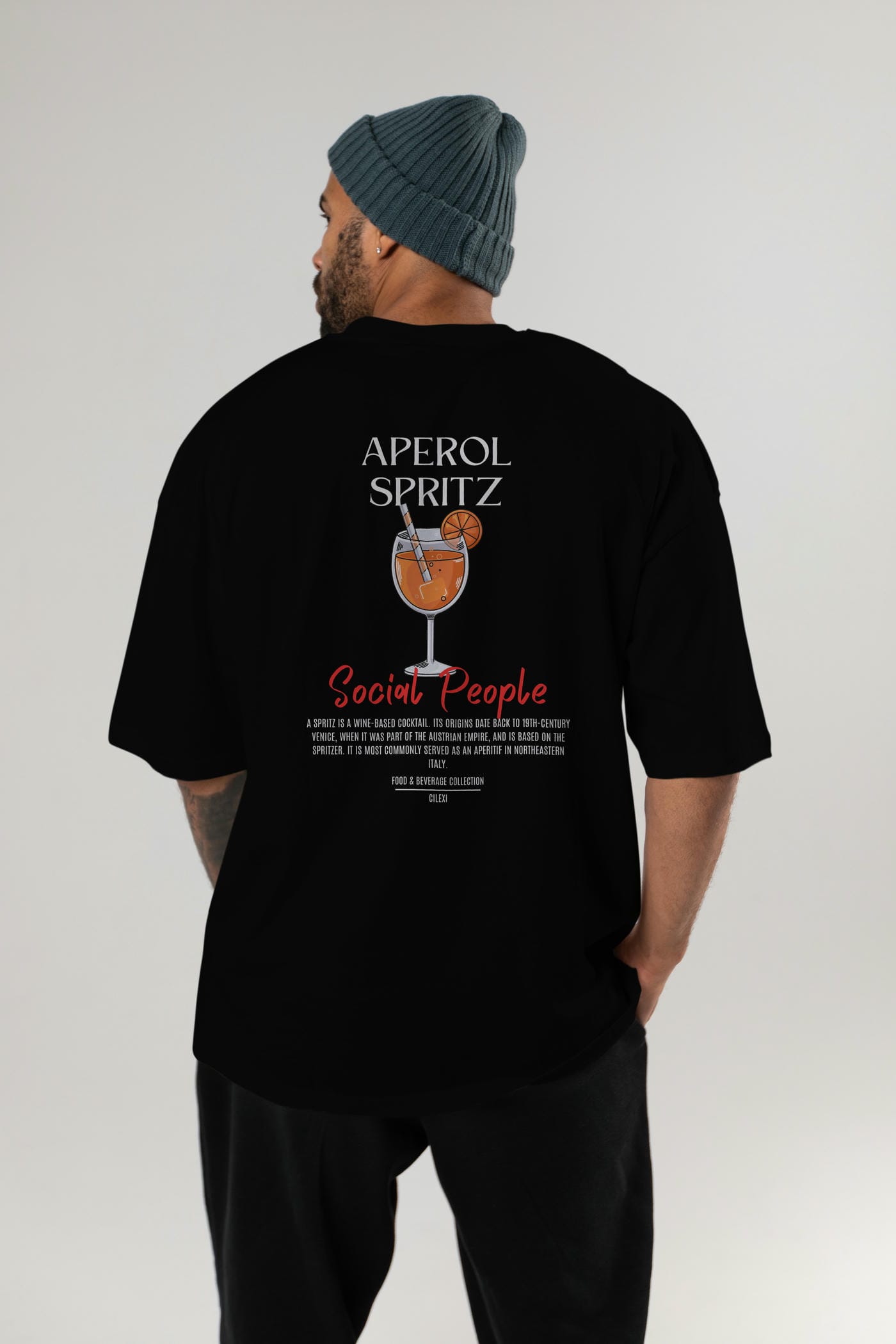 Aperol Sprıtz Kokteyl Serisi Baskılı Oversize t-shirt Erkek Kadın Unisex %100 Pamuk Bisiklet Yaka tişort