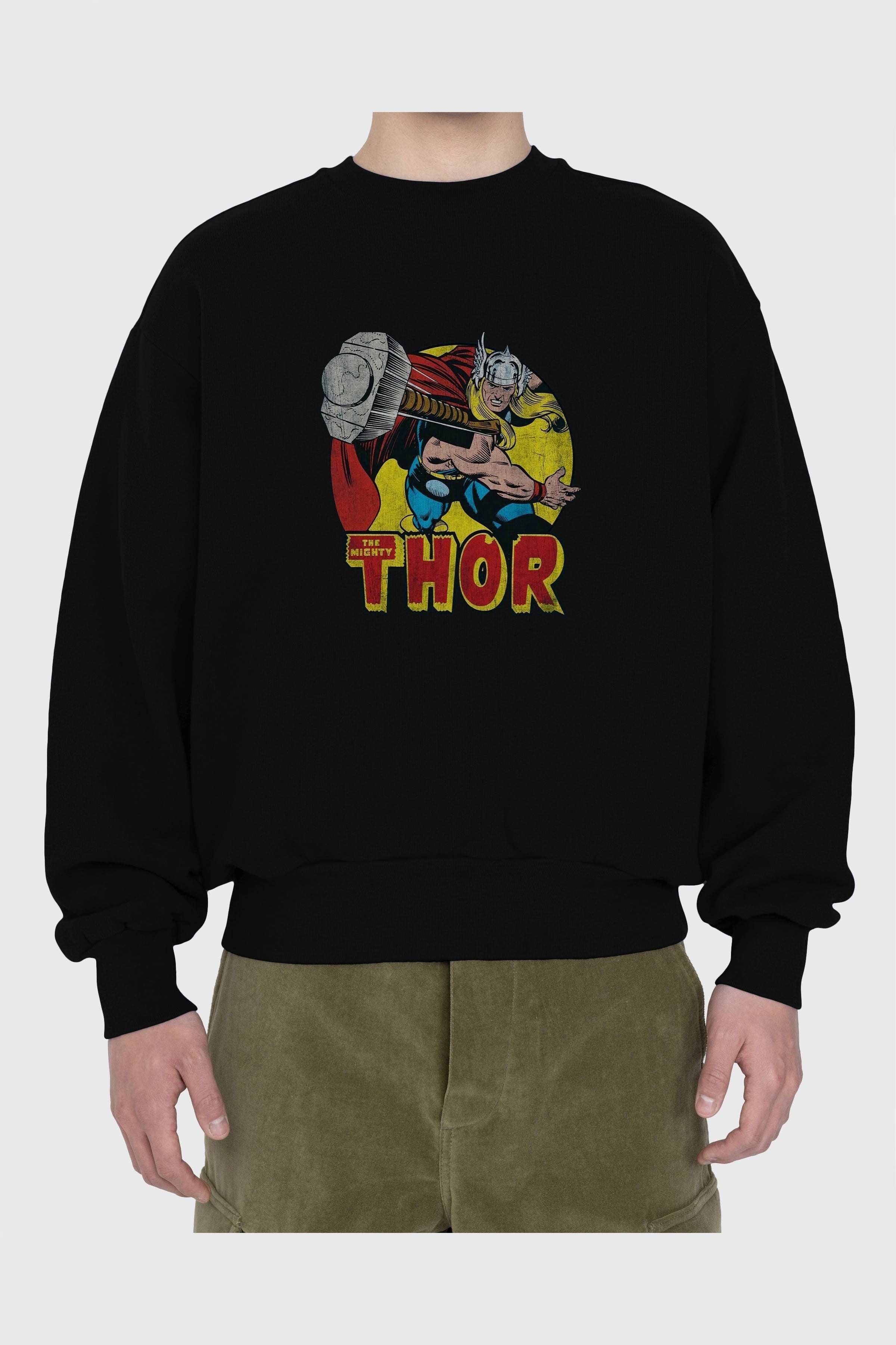 Thor 1 Ön Baskılı Oversize Sweatshirt Erkek Kadın Unisex