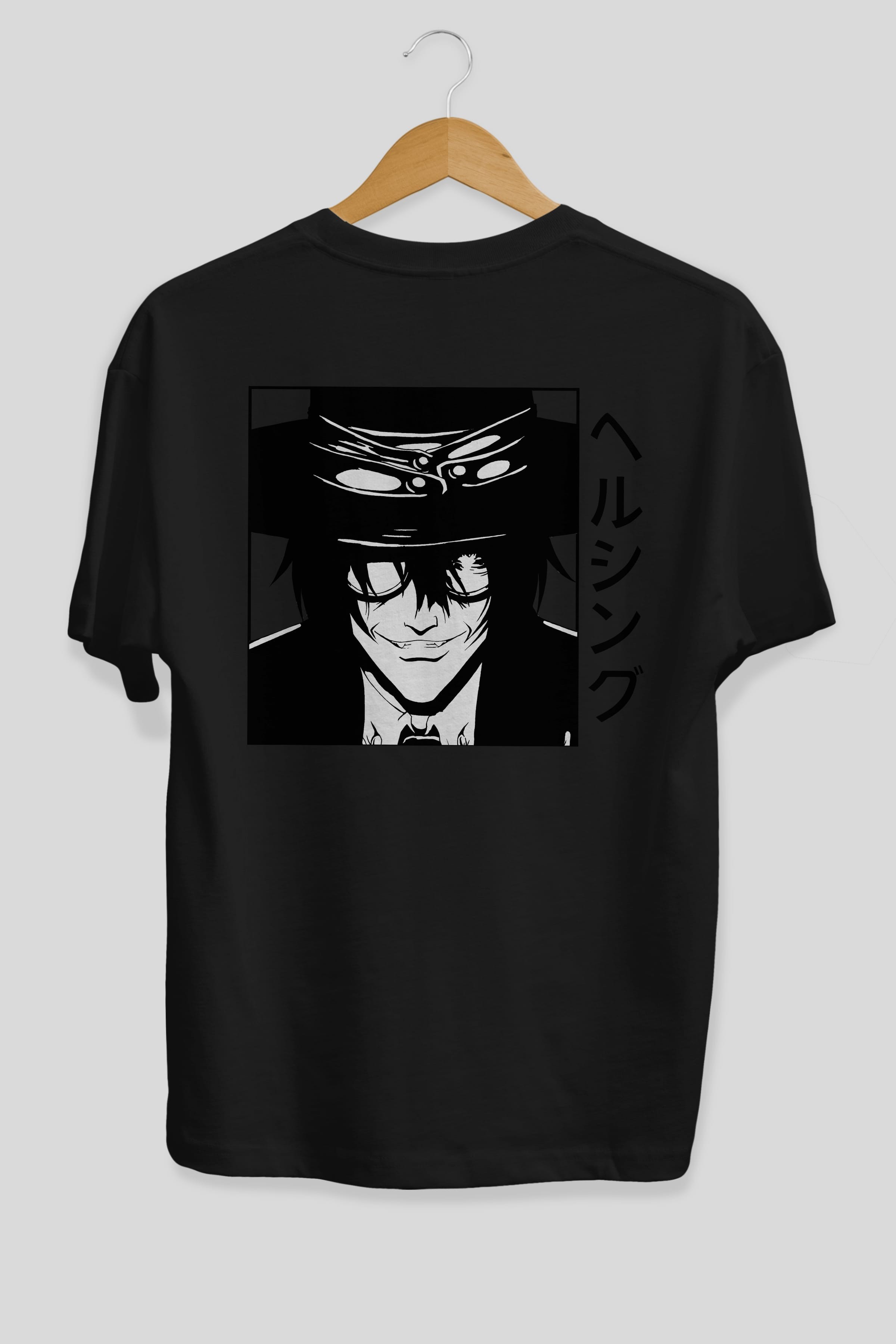 Alucard 1 Anime Arka Baskılı Oversize t-shirt Erkek Kadın Unisex