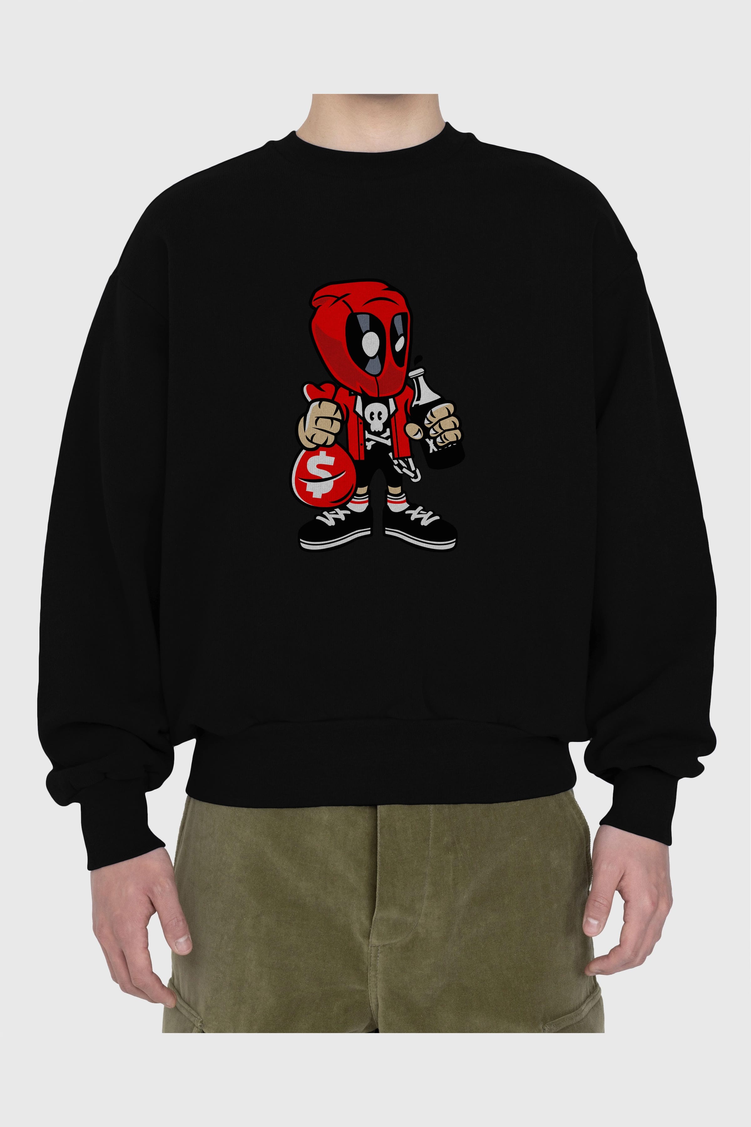 Deadpool (20) Ön Baskılı Oversize Sweatshirt Erkek Kadın Unisex