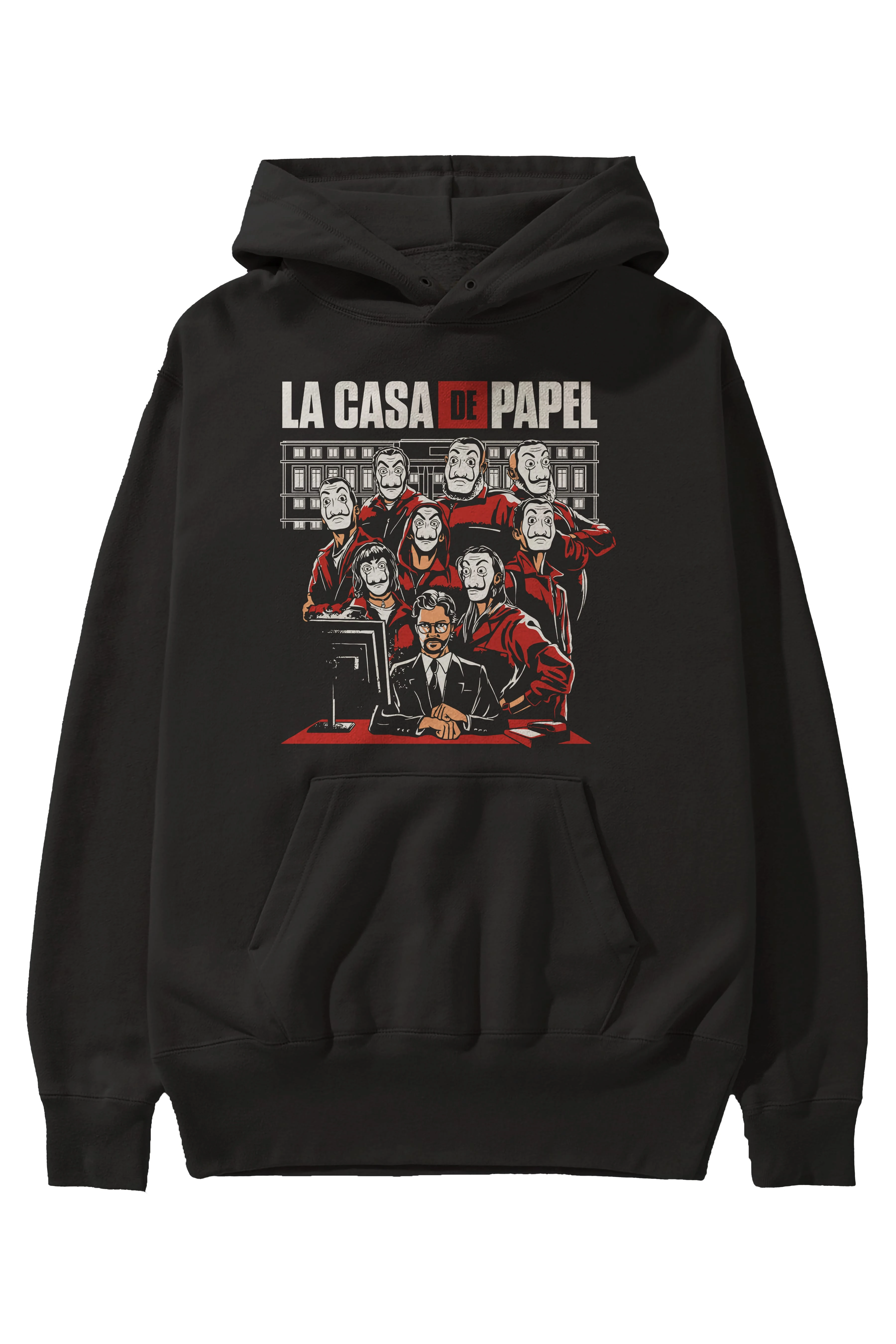 La Casa De Papel (5) Ön Baskılı Hoodie Oversize Kapüşonlu Sweatshirt Erkek Kadın Unisex