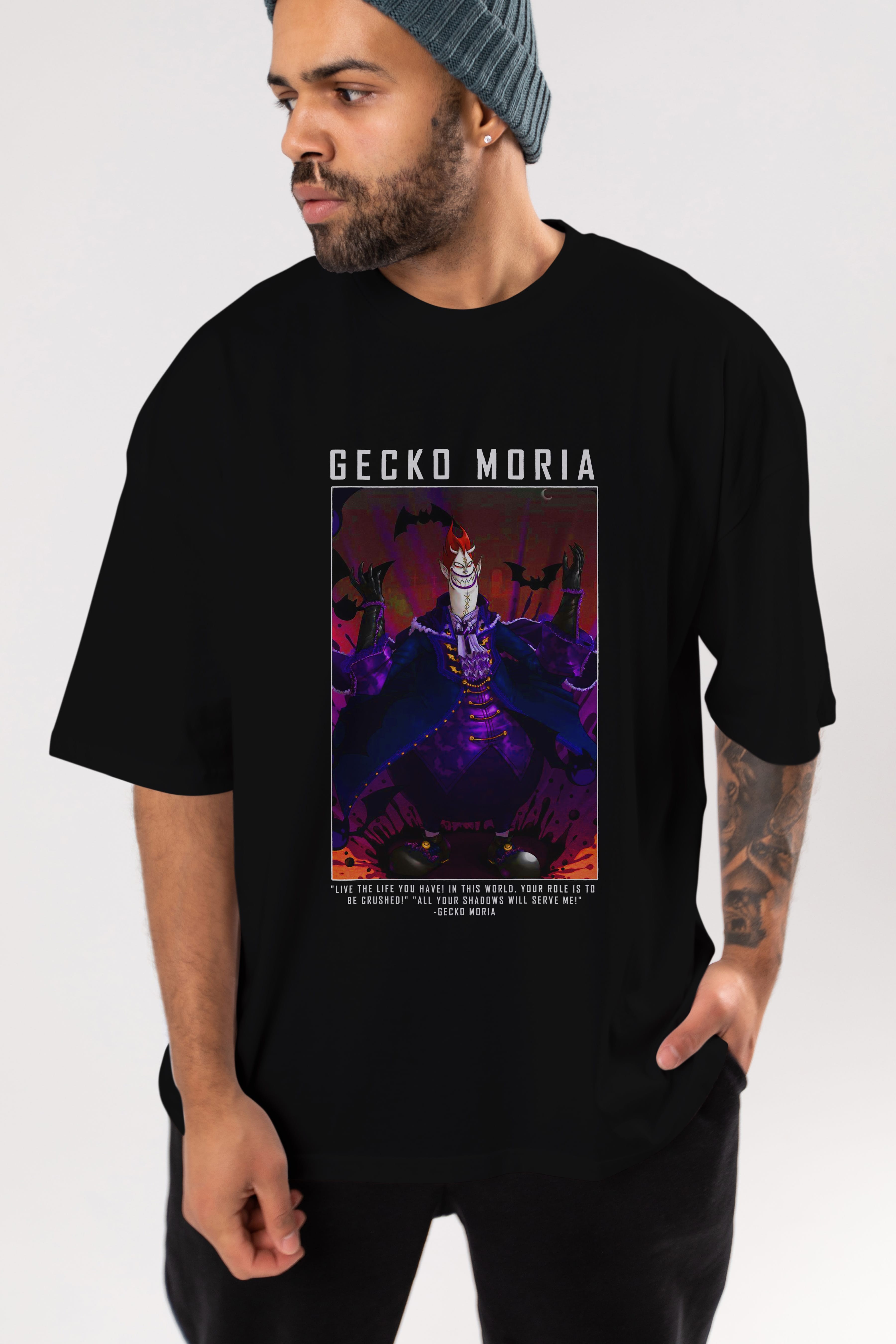 Gecko Moria Anime Ön Baskılı Oversize t-shirt Erkek Kadın Unisex