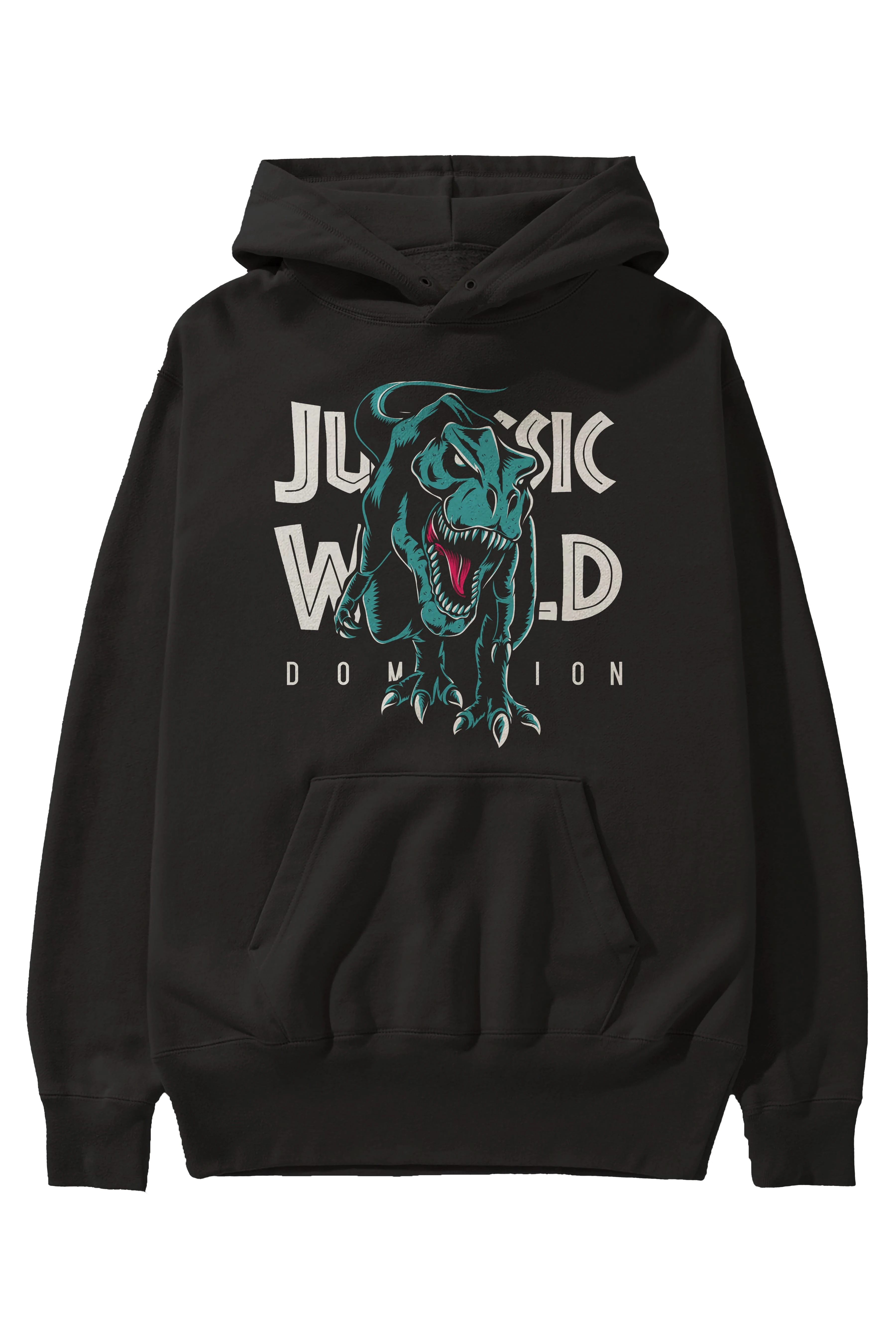 Jurassic Park (1) Ön Baskılı Hoodie Oversize Kapüşonlu Sweatshirt Erkek Kadın Unisex