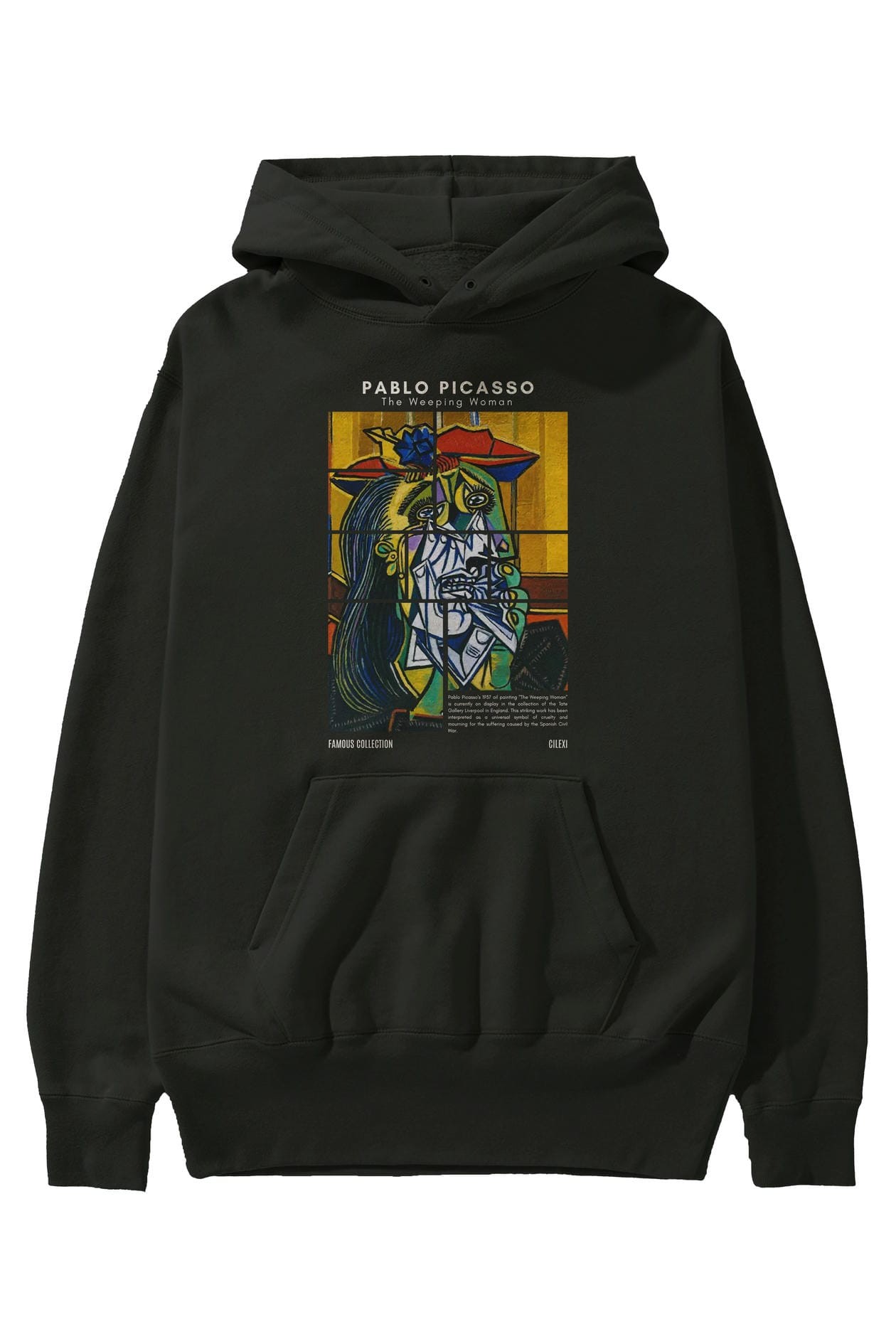 Pablo Picasso ön Baskılı Hoodie Oversize Kapüşonlu Sweatshirt Erkek Kadın