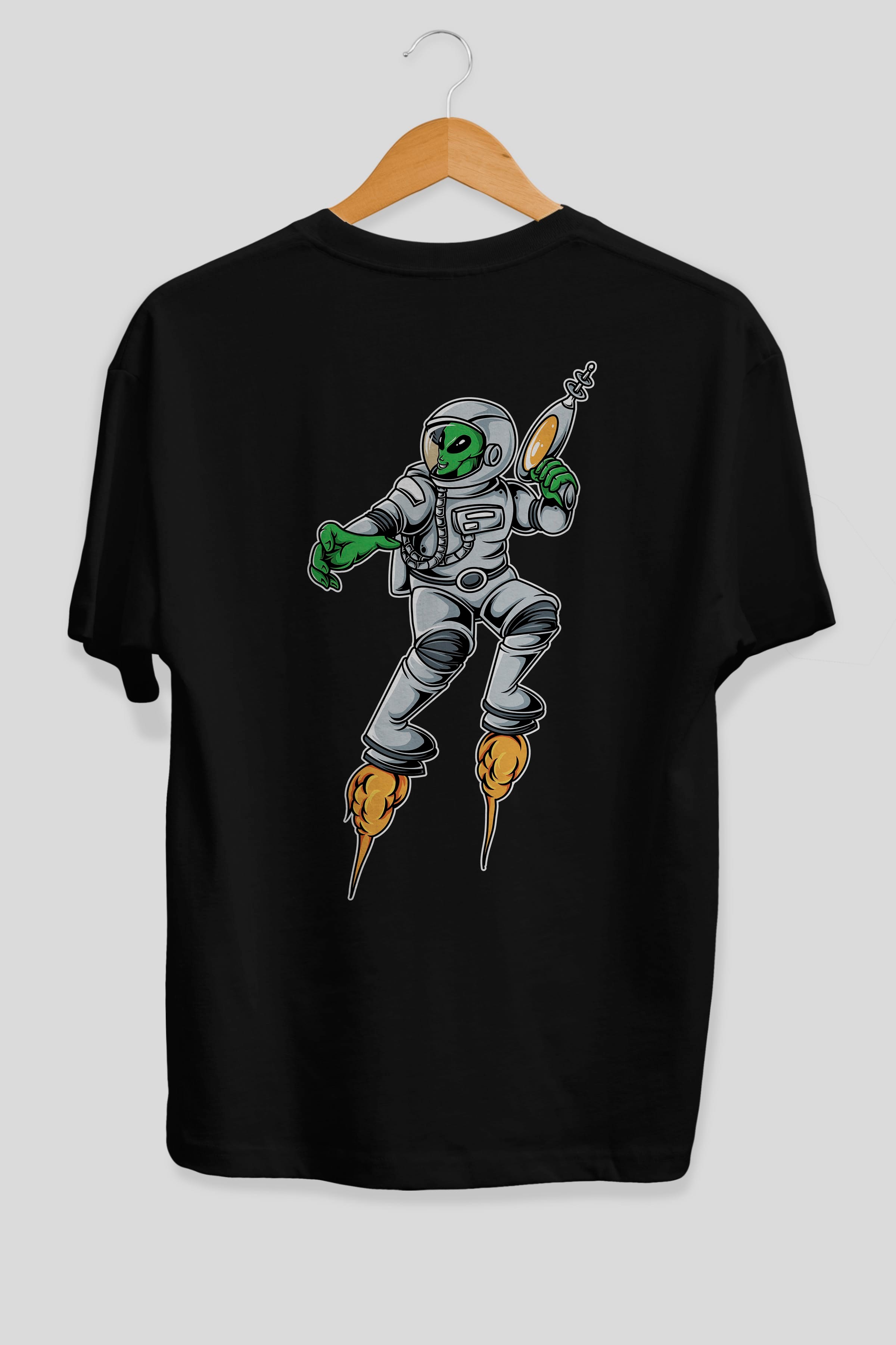 Alien Wars Tshirt Arka Baskılı Oversize t-shirt Erkek Kadın Unisex