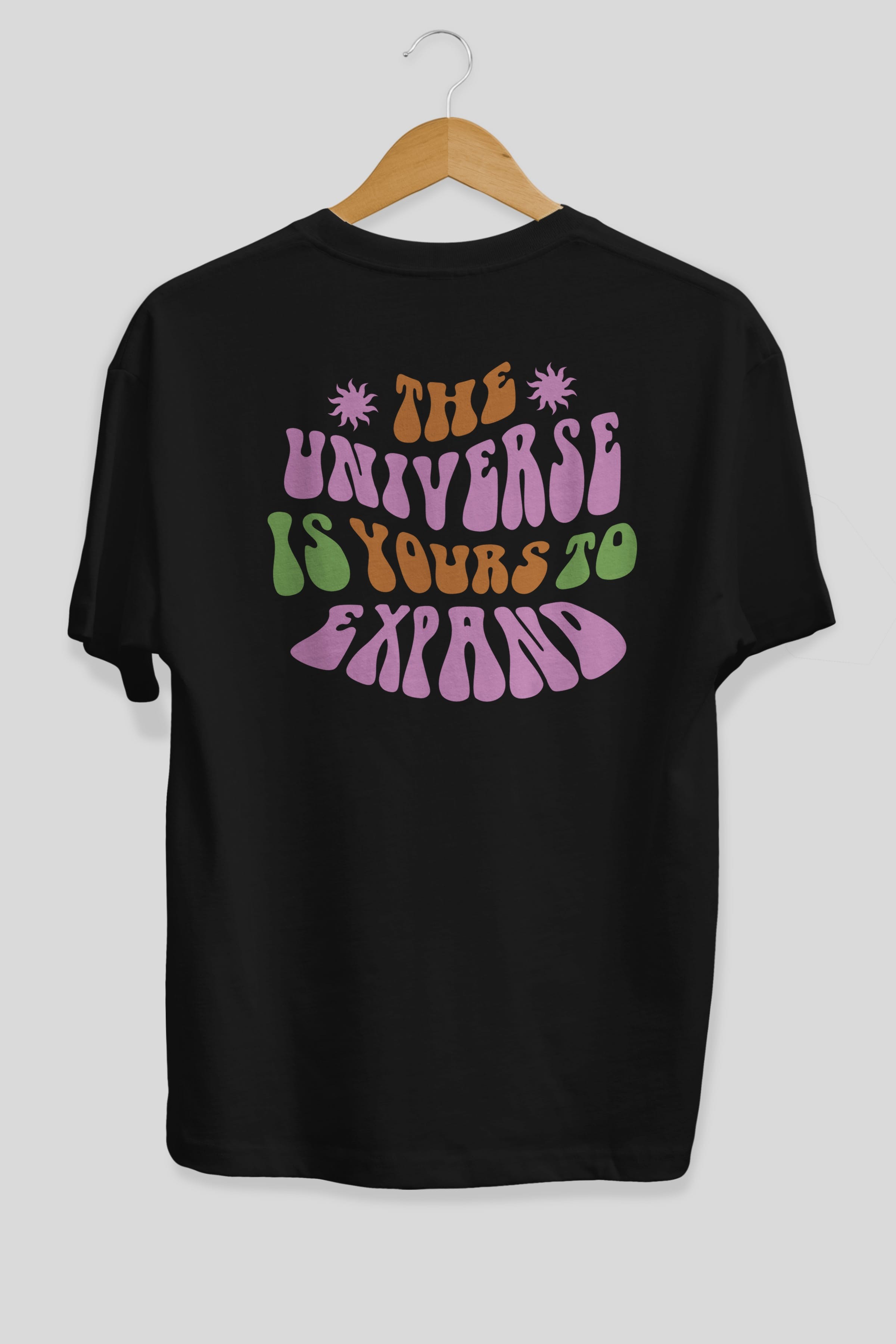 The Universe is Yours Yazılı Arka Baskılı Oversize t-shirt Erkek Kadın Unisex