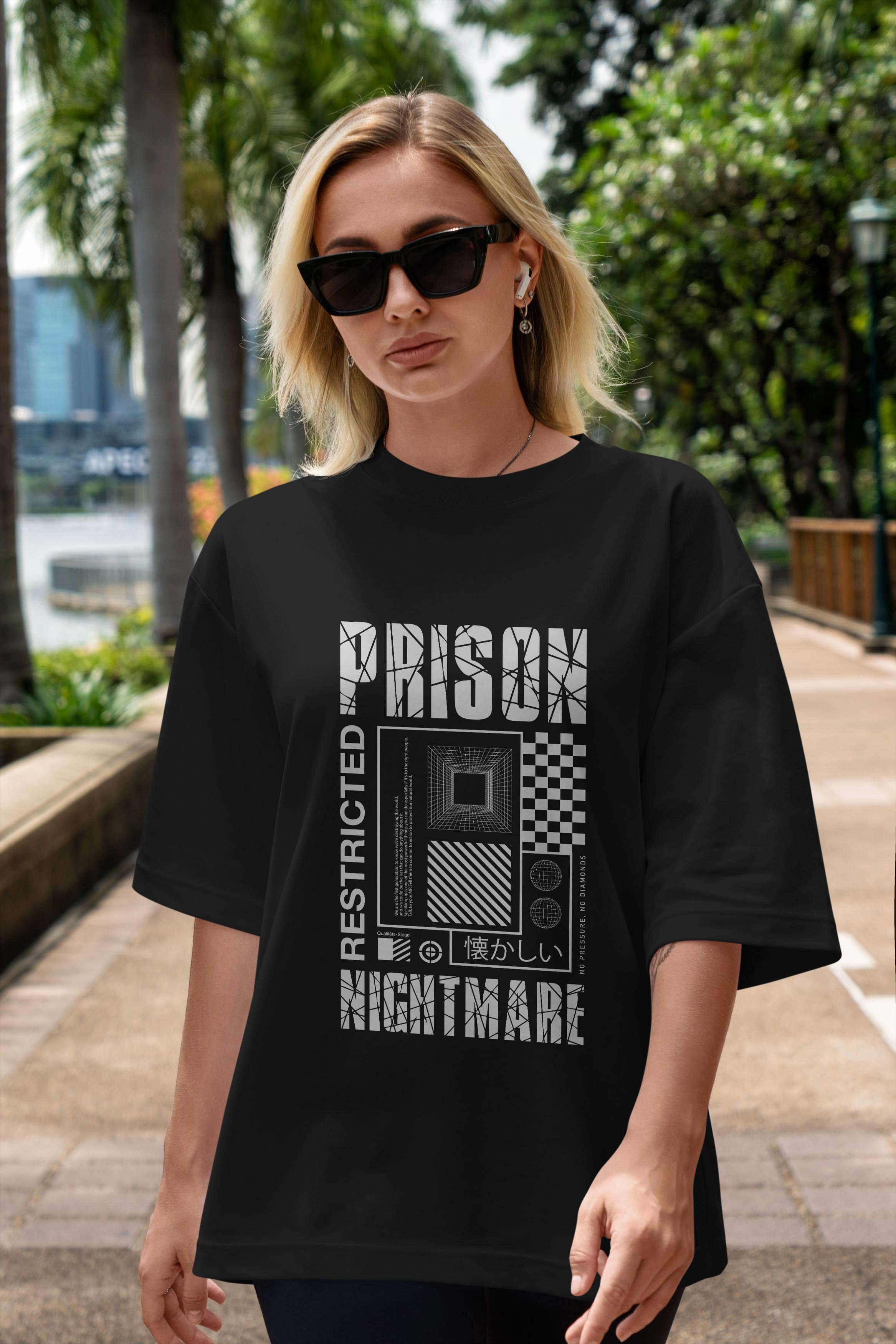 Prison Nightmare Ön Baskılı Oversize t-shirt Erkek Kadın Unisex