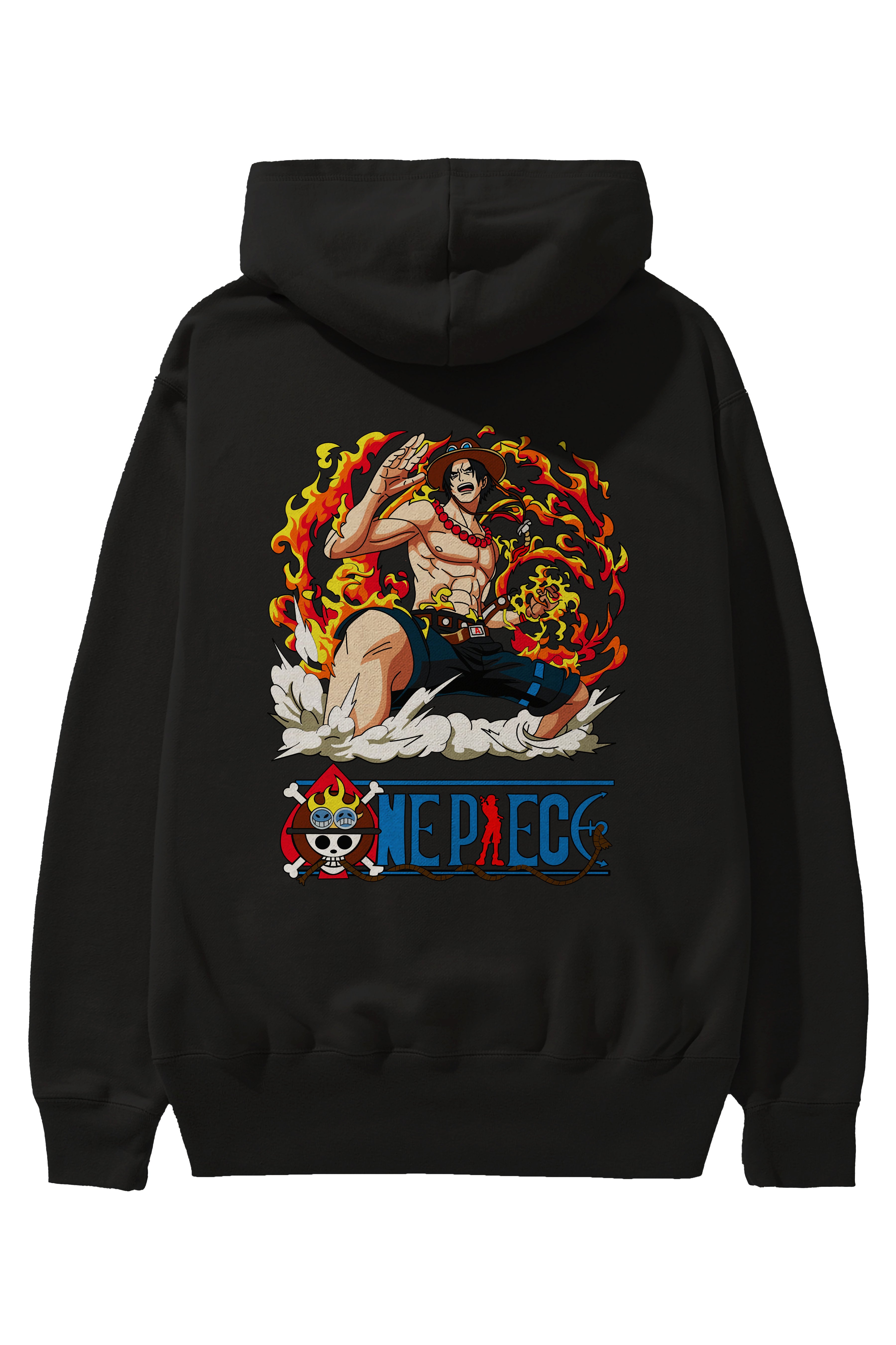 One Piece Anime Arka Baskılı Hoodie Oversize Kapüşonlu Sweatshirt Erkek Kadın Unisex