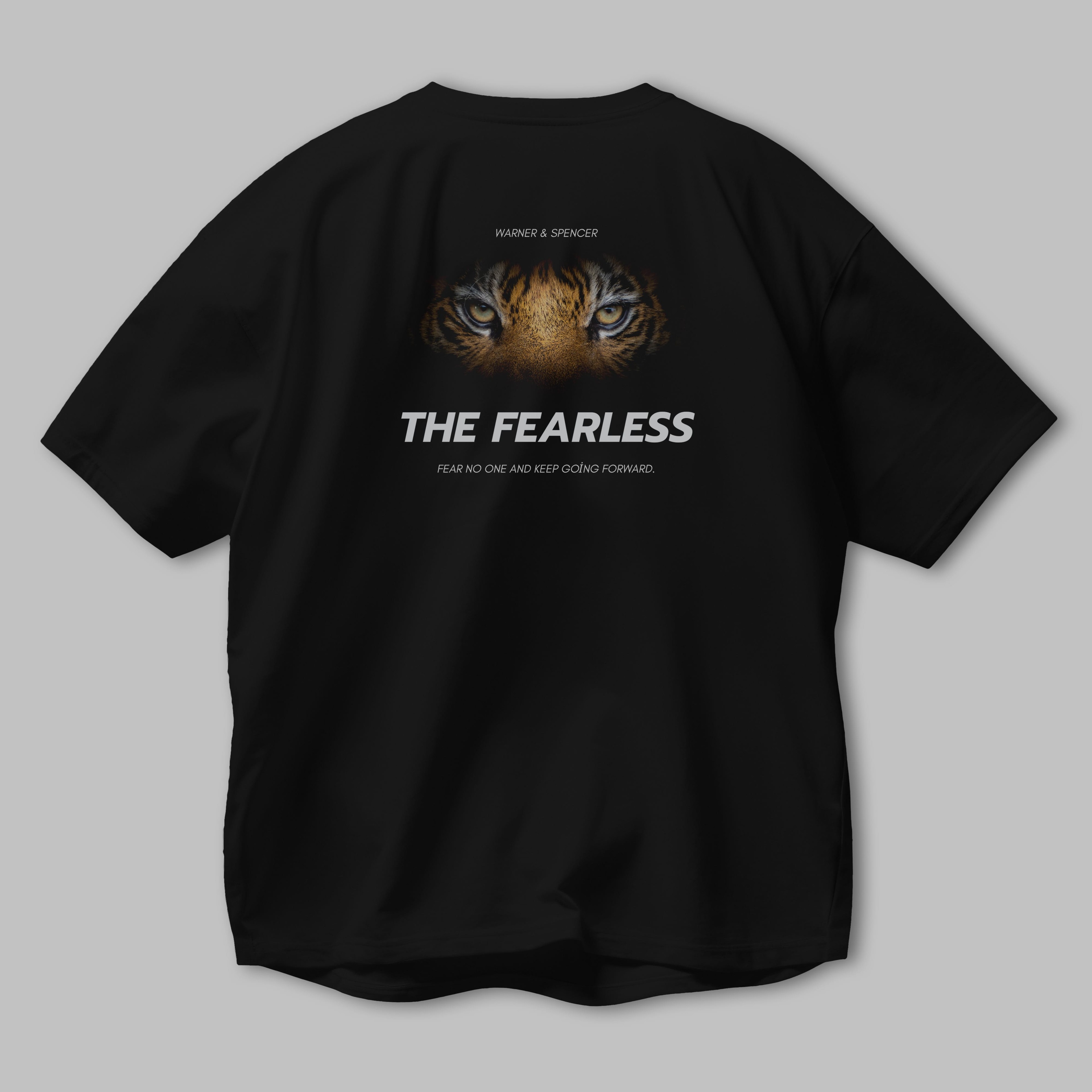 The Fearless Yazılı Arka Baskılı Oversize t-shirt Erkek Kadın Unisex