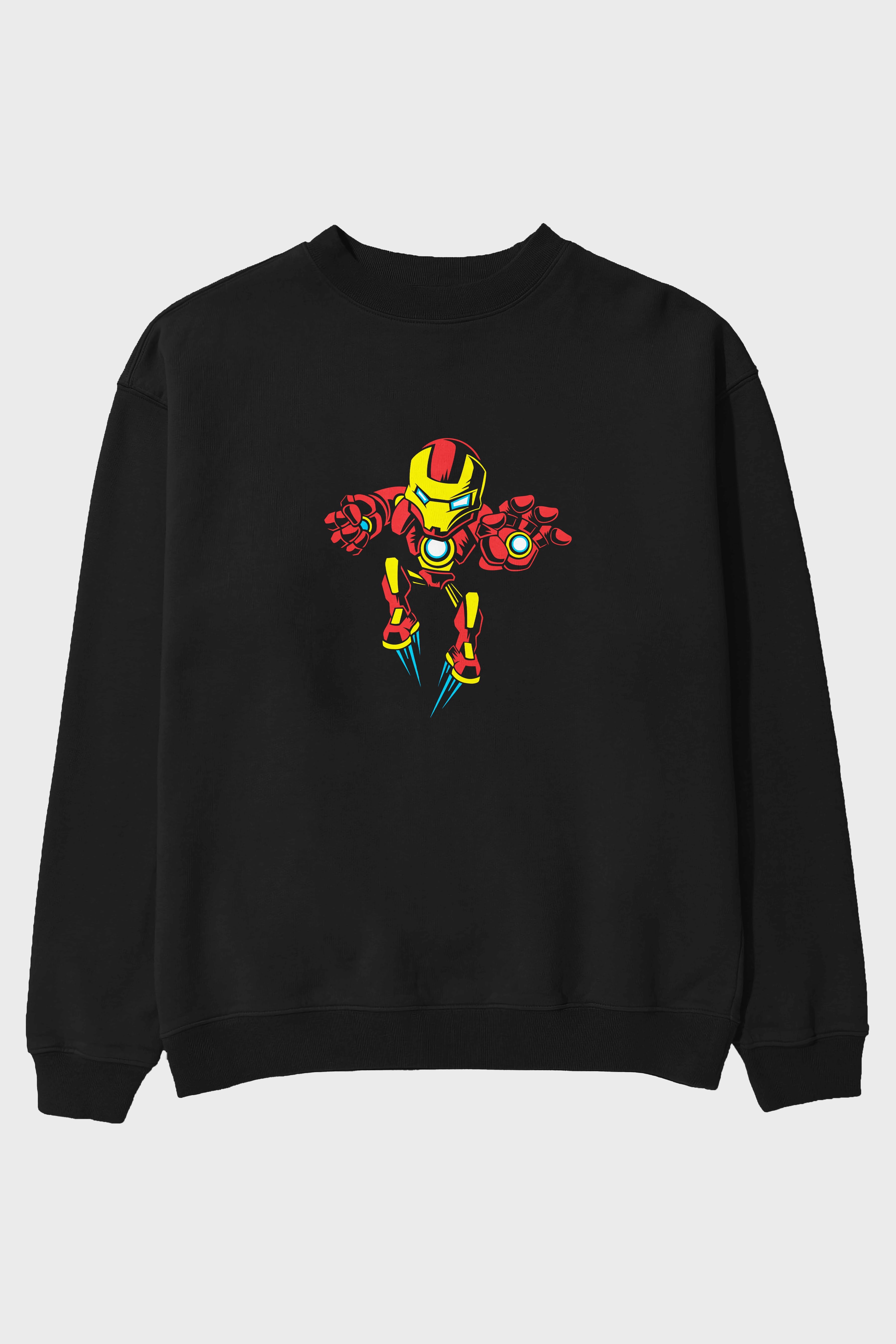 iron man (1) Ön Baskılı Oversize Sweatshirt Erkek Kadın Unisex