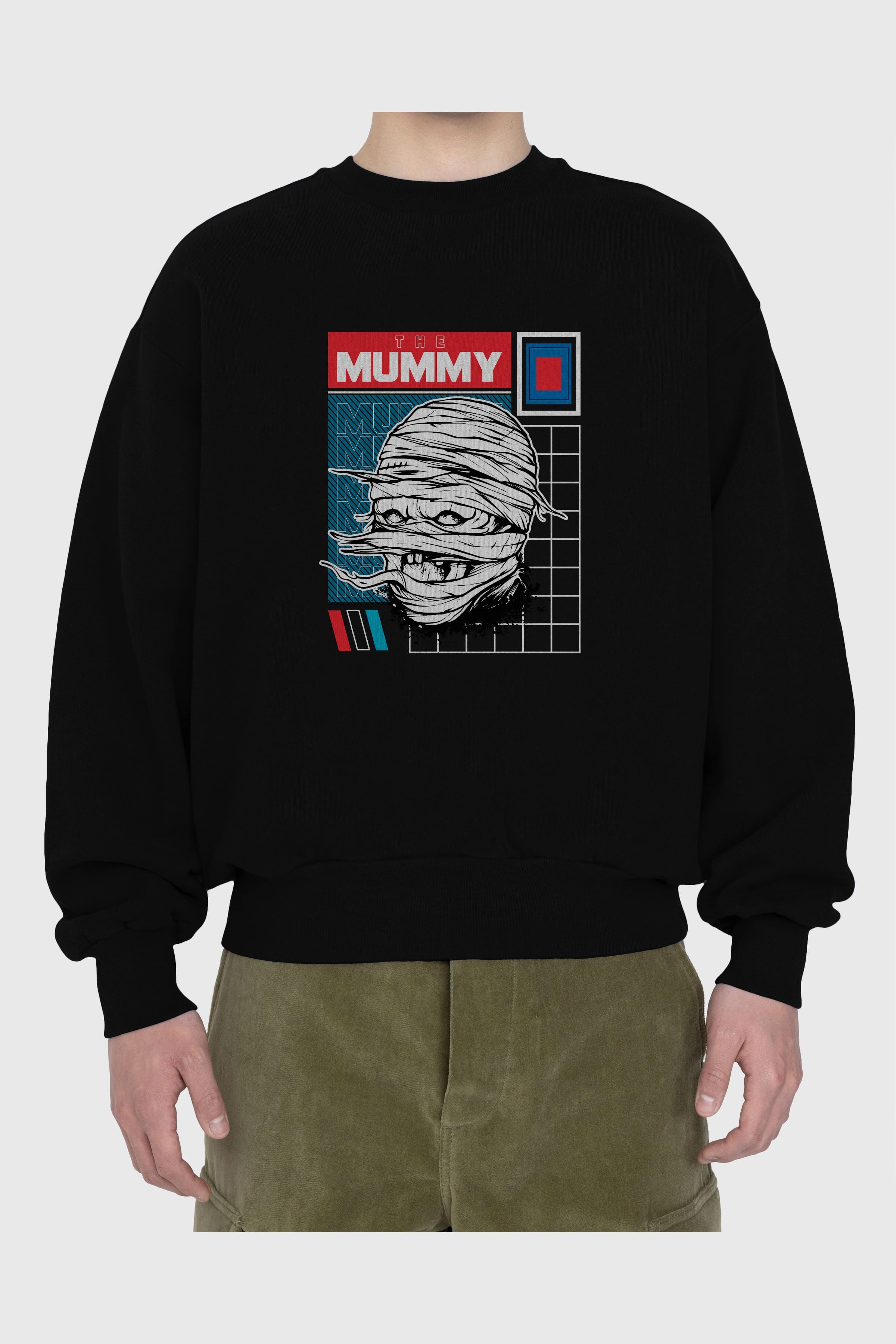 The Mummy Ön Baskılı Oversize Sweatshirt Erkek Kadın Unisex