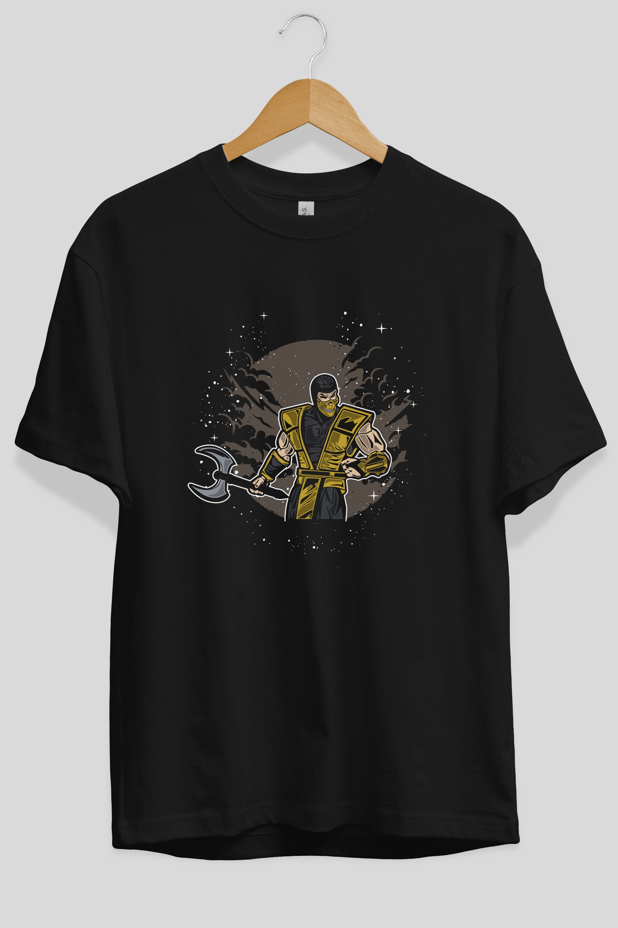 SCORPION Ön Baskılı Oversize t-shirt Erkek Kadın Unisex %100 Pamuk tişort