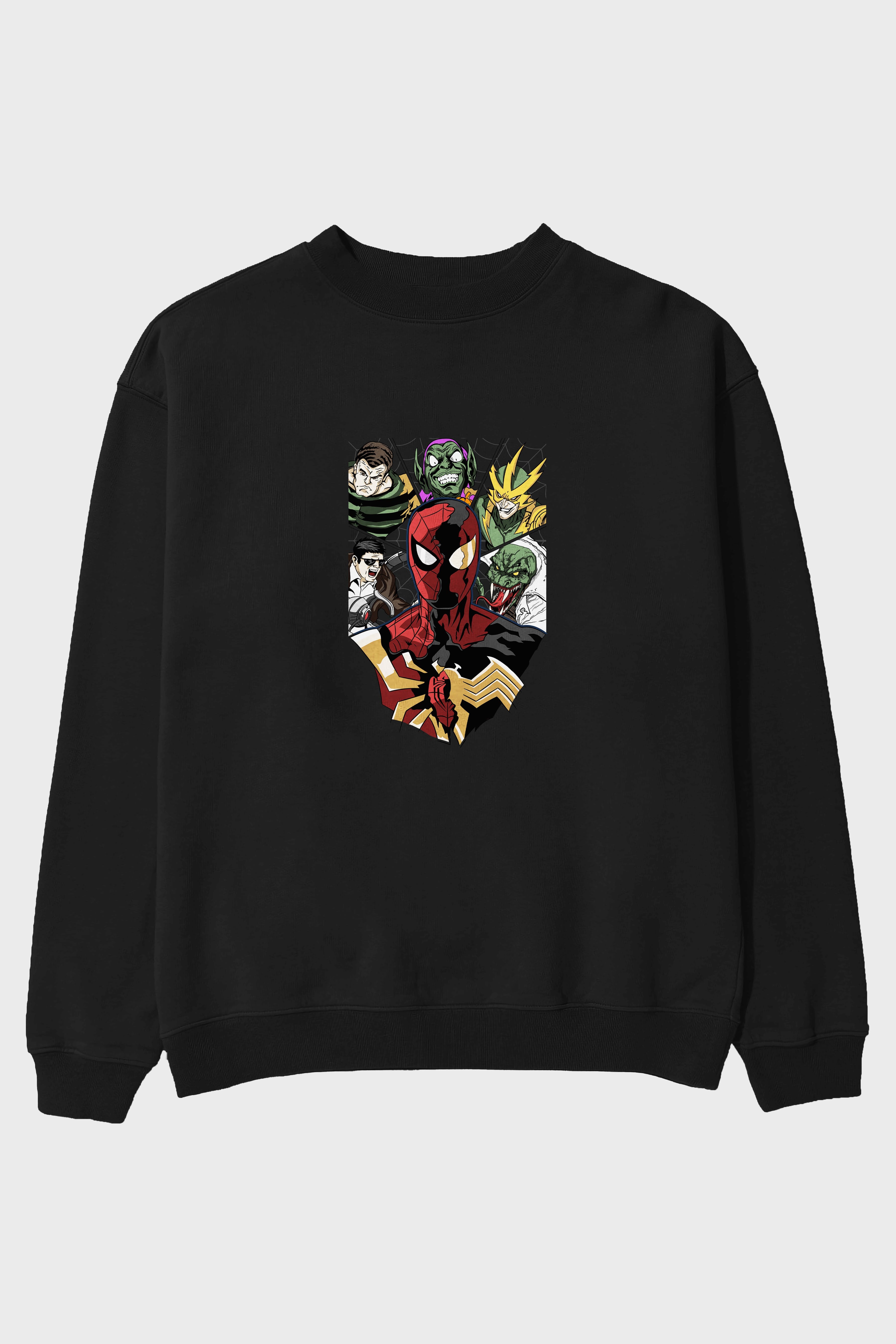 Spiderman (31) Ön Baskılı Oversize Sweatshirt Erkek Kadın Unisex