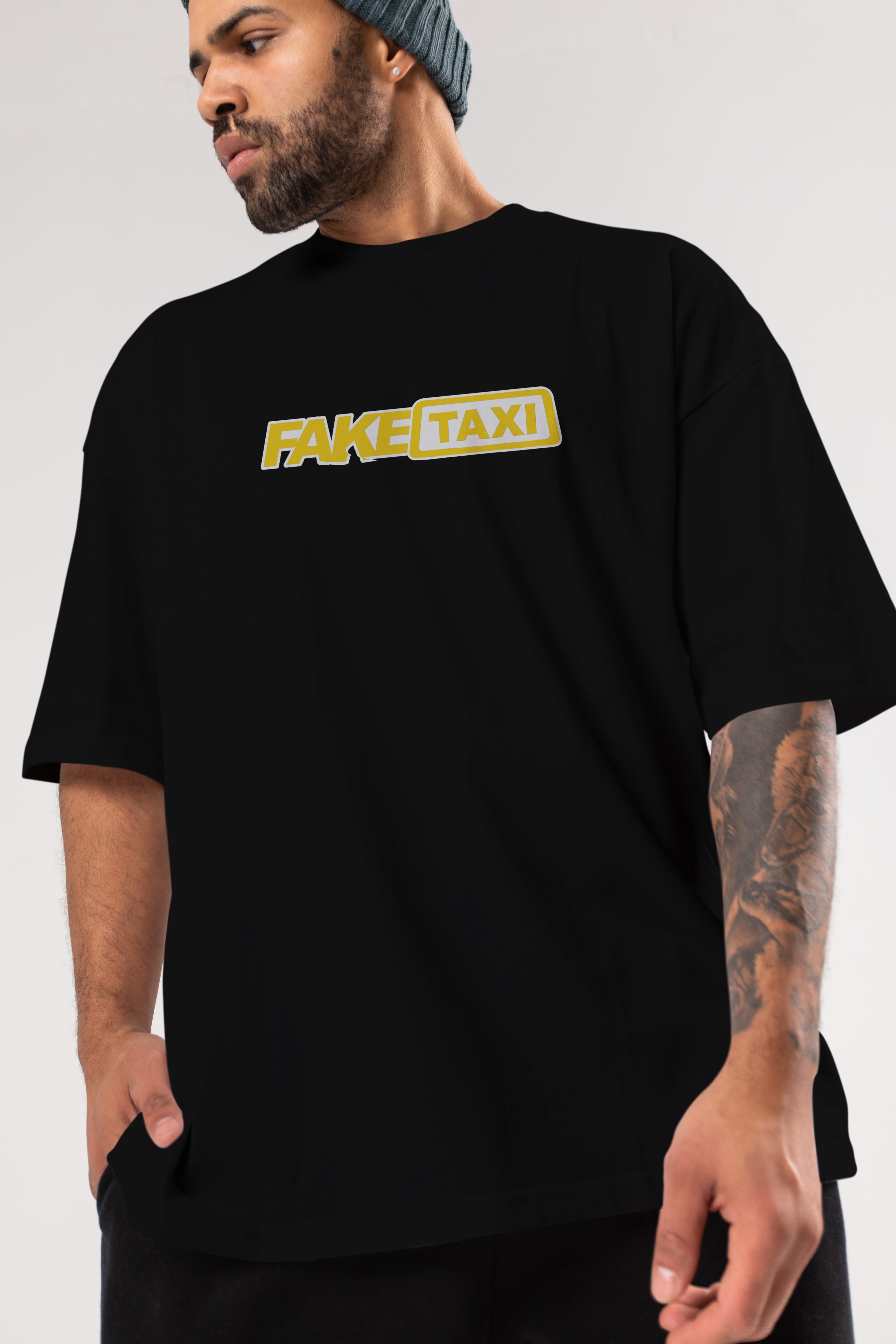Fake Taxi Ön Baskılı Oversize t-shirt %100 pamuk Erkek Kadın Unisex