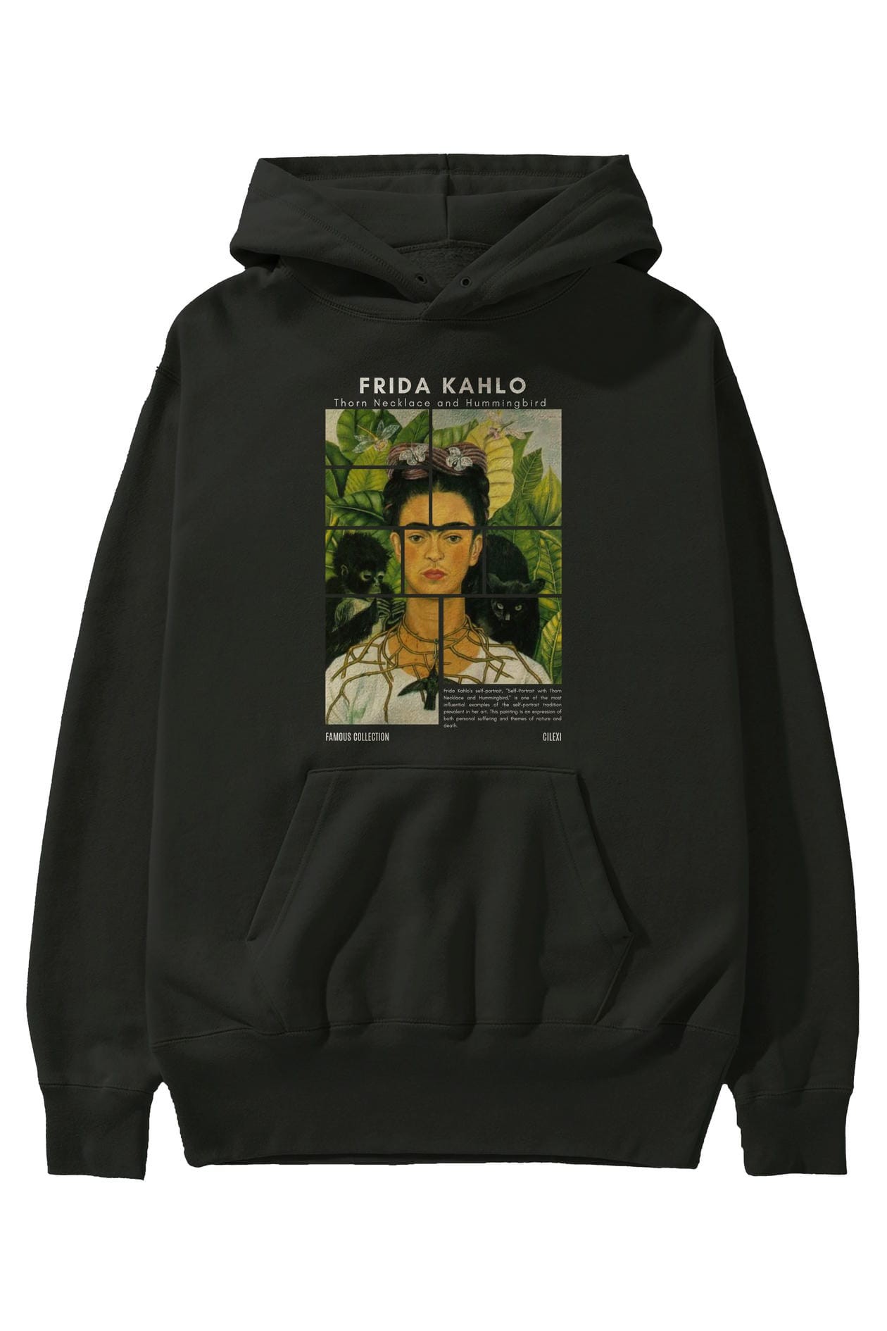 Frida Kahlo ön Baskılı Hoodie Oversize Kapüşonlu Sweatshirt Erkek Kadın