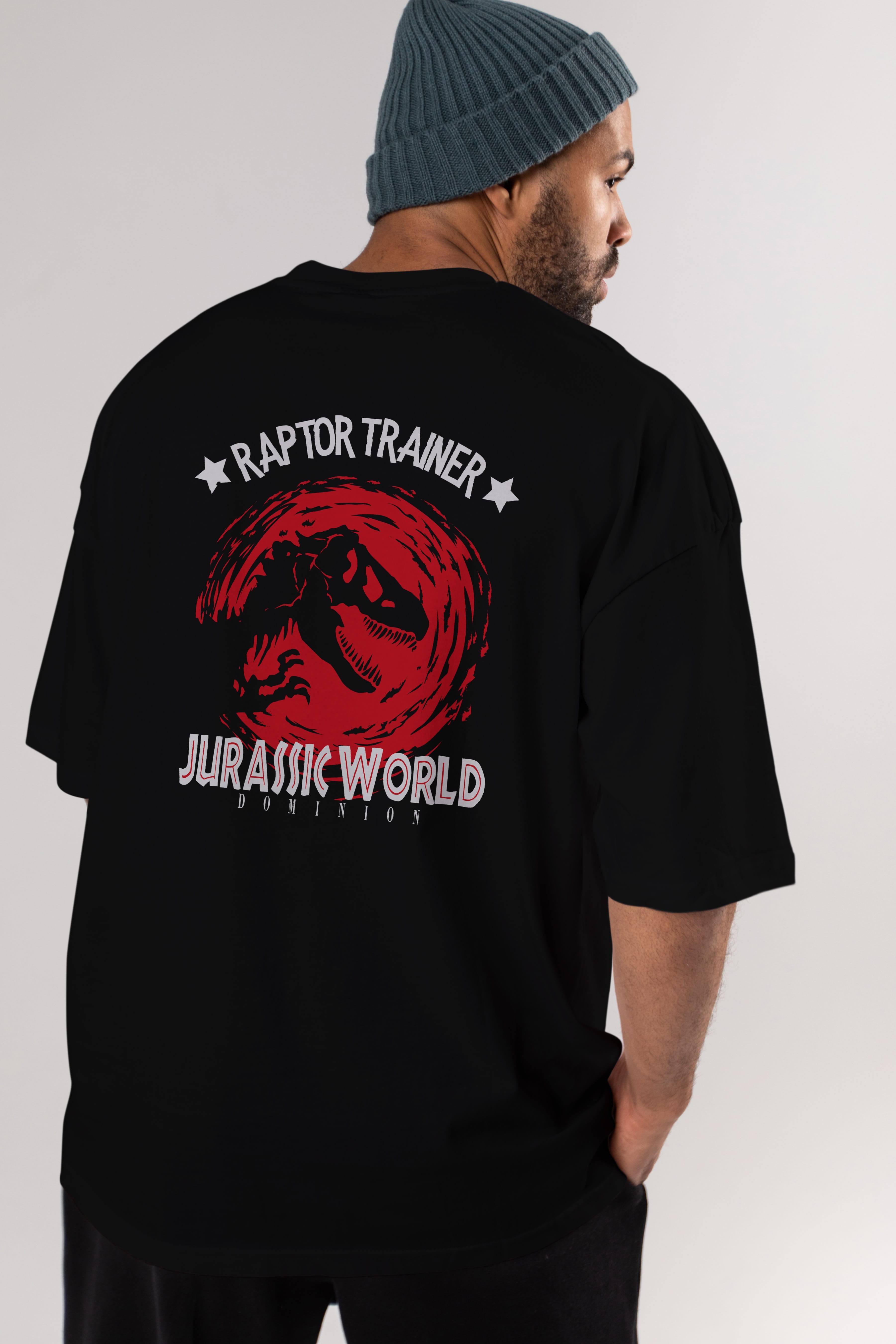 Jurassic Park (3) Arka Baskılı Oversize t-shirt Erkek Kadın Unisex %100 Pamuk Bisiklet Yaka tişort