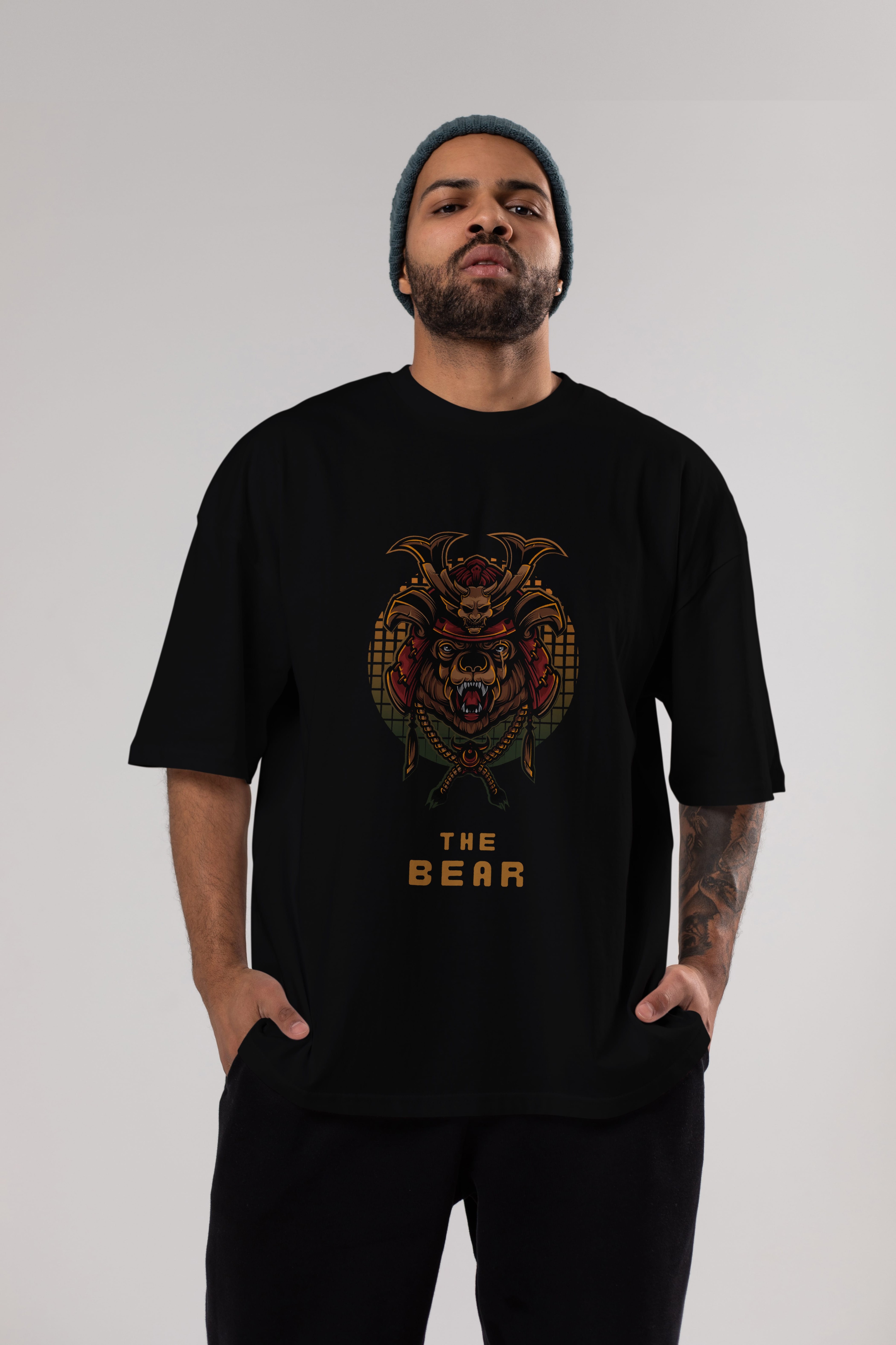 The Bear 2 Ön Baskılı Oversize t-shirt Erkek Kadın Unisex %100 Pamuk