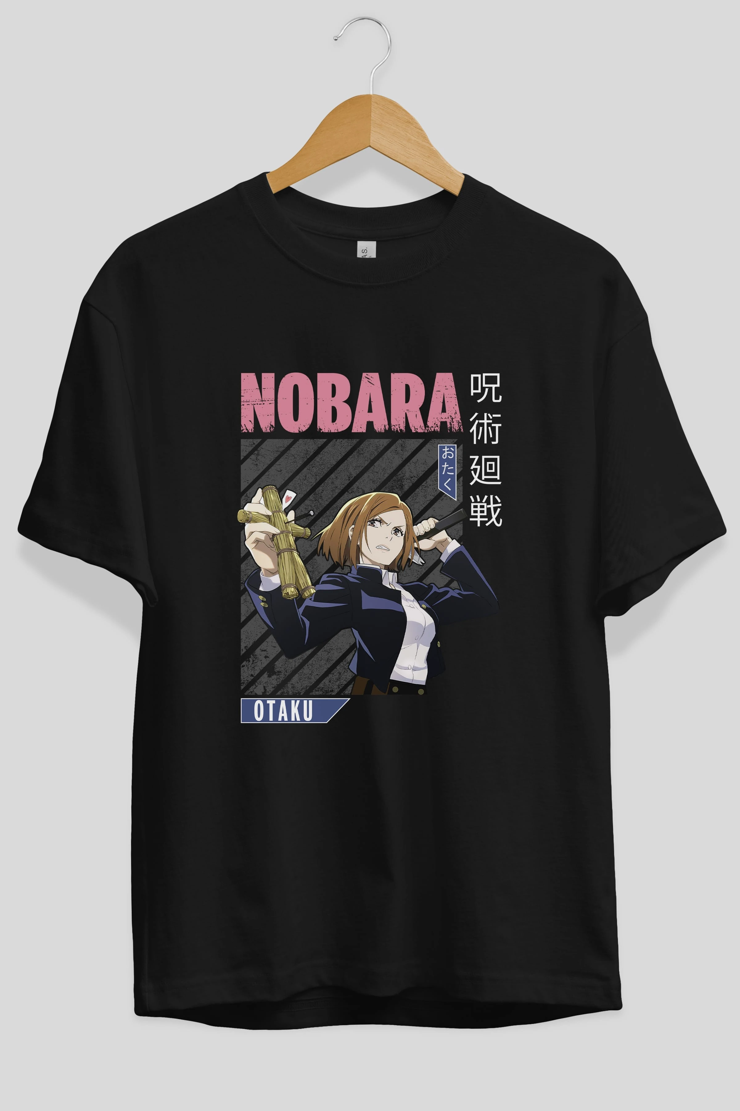 Nobara Kugisaki 6 Anime Ön Baskılı Oversize t-shirt %100 pamuk Erkek Kadın Unisex