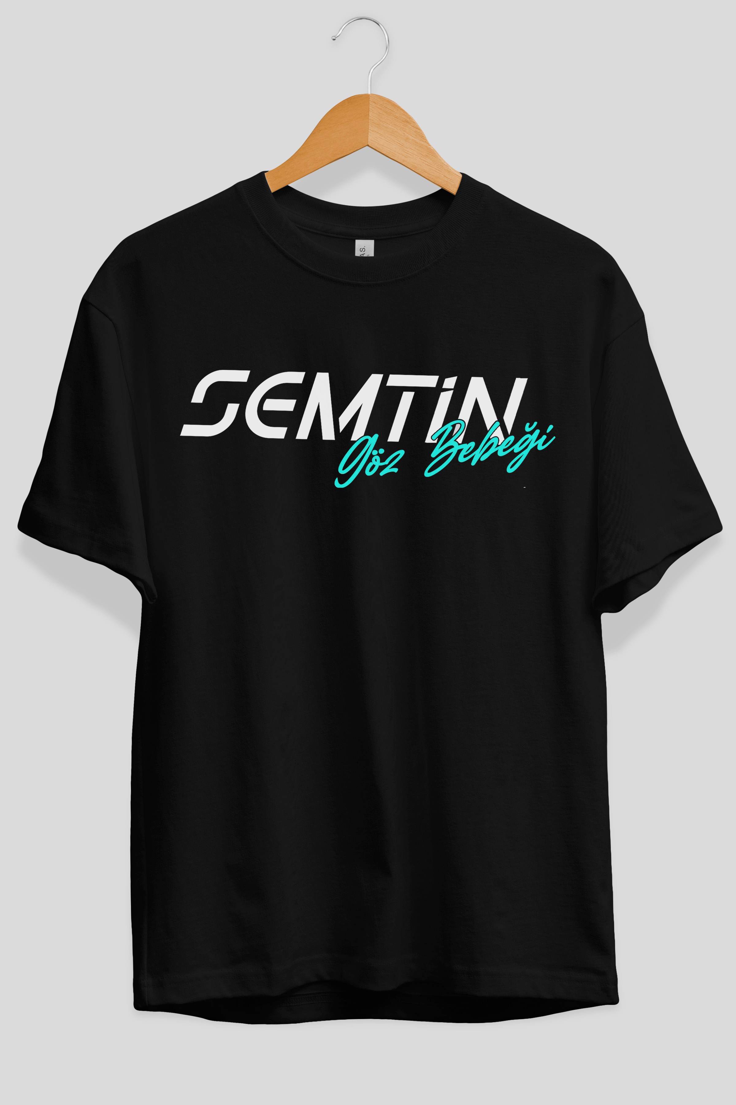 Semtin Göz Bebeği Ön Baskılı Oversize t-shirt %100 pamuk Erkek Kadın Unisex
