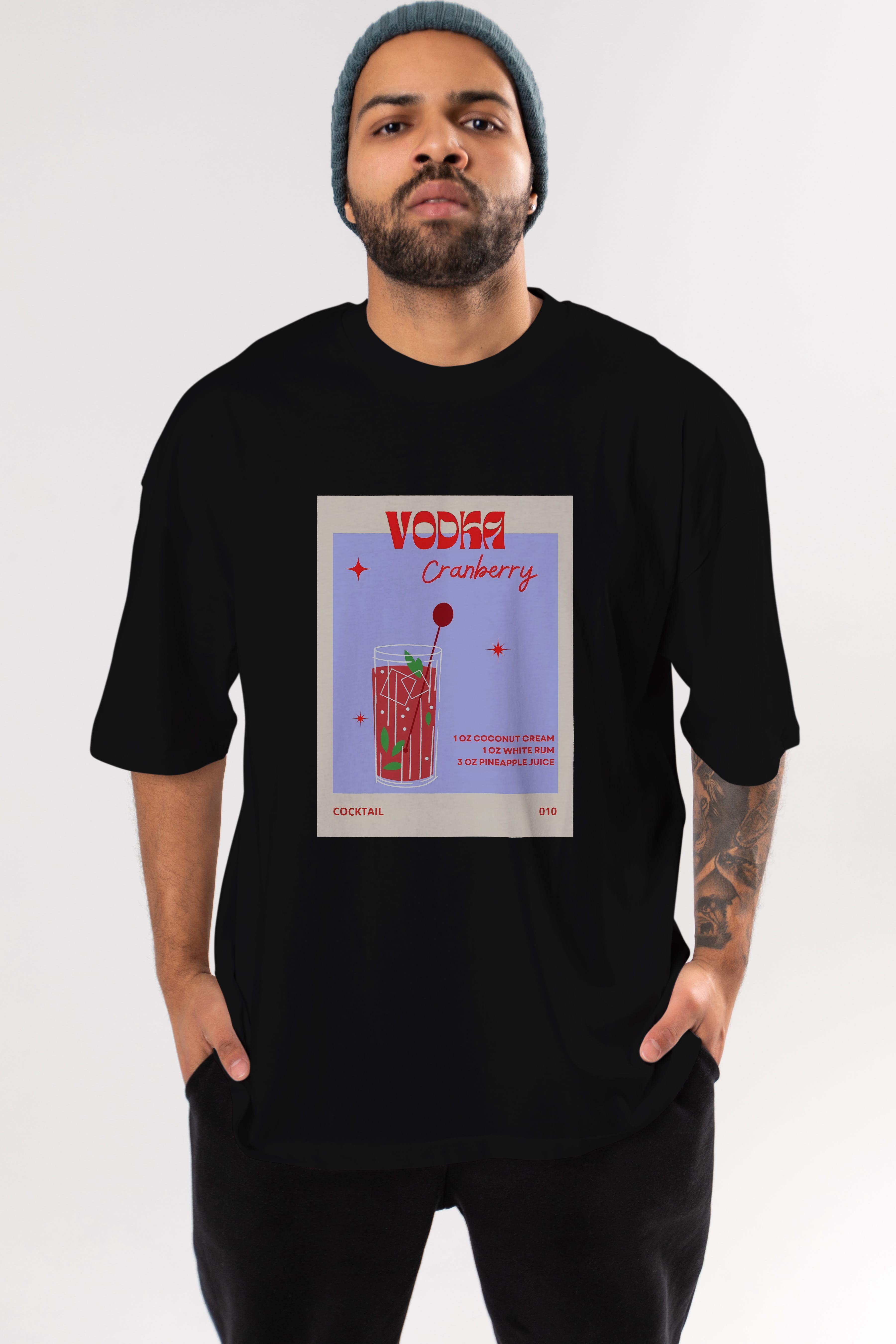 Vodka Cranberry Ön Baskılı Oversize t-shirt Erkek Kadın Unisex %100 Pamuk Bisiklet Yaka tişort