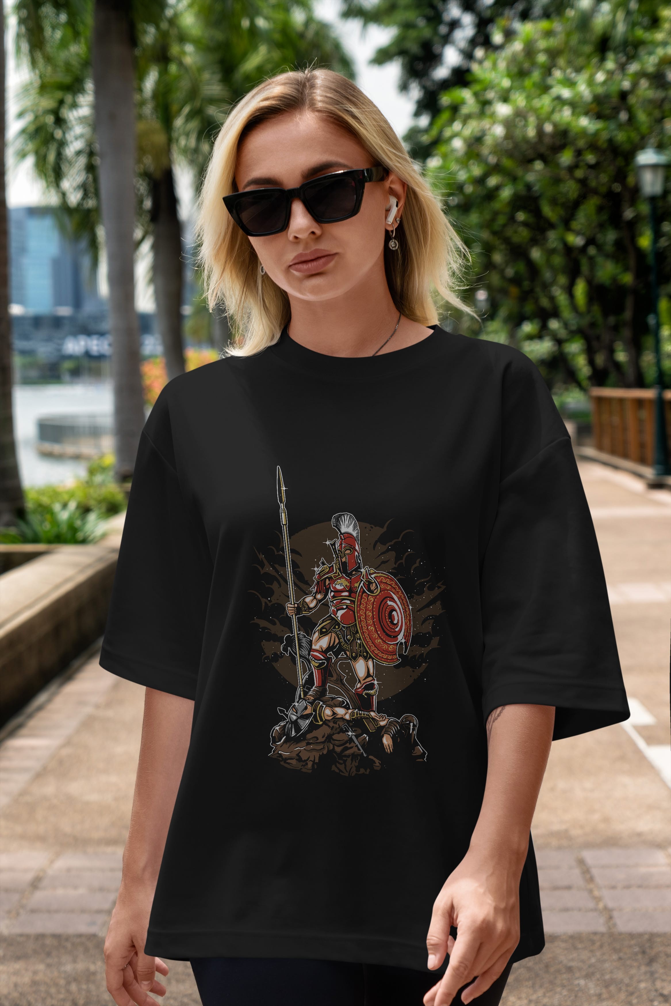 Sparta Ön Baskılı Oversize t-shirt Erkek Kadın Unisex %100 Pamuk tişort