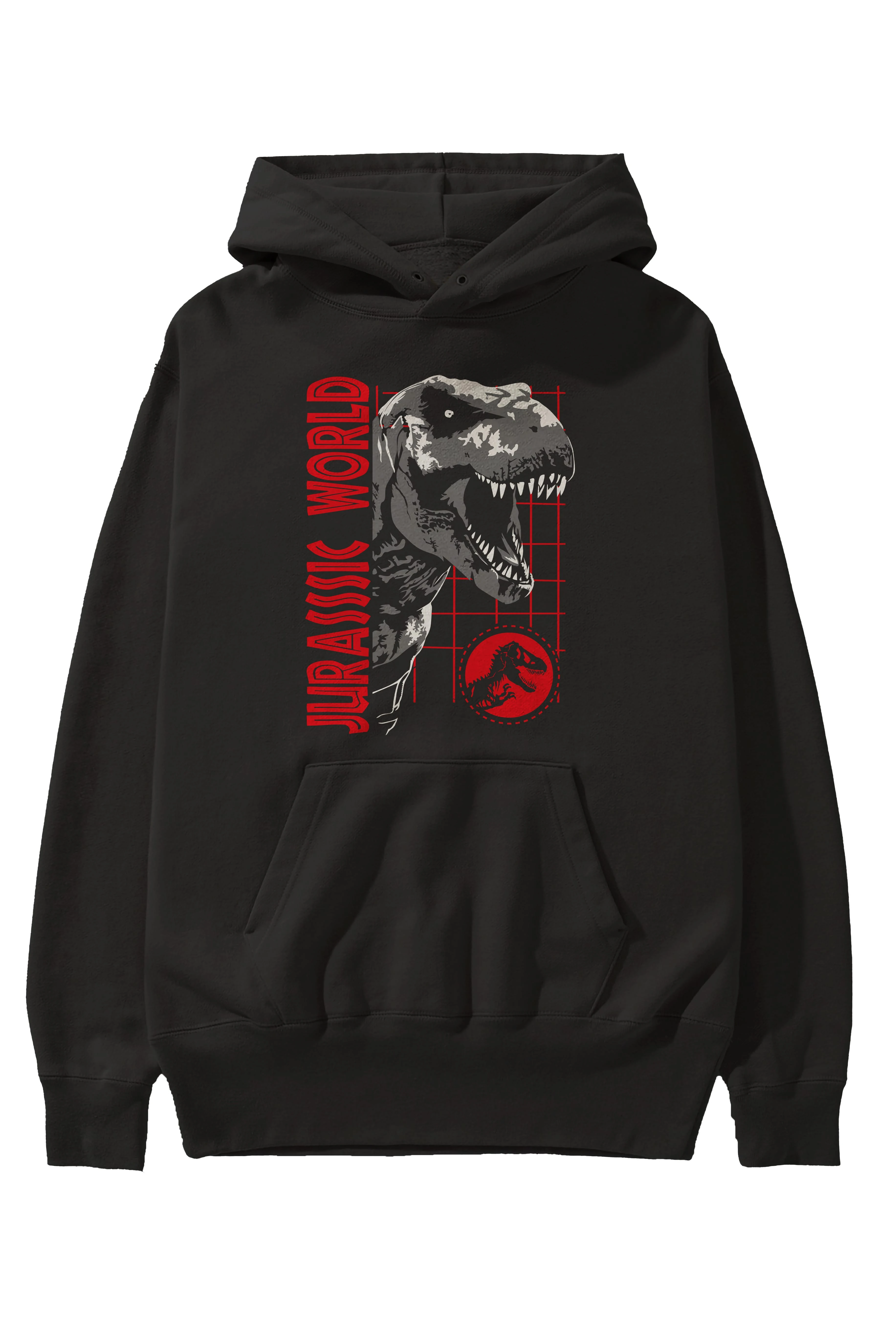 Jurassic Park (2) Ön Baskılı Hoodie Oversize Kapüşonlu Sweatshirt Erkek Kadın Unisex