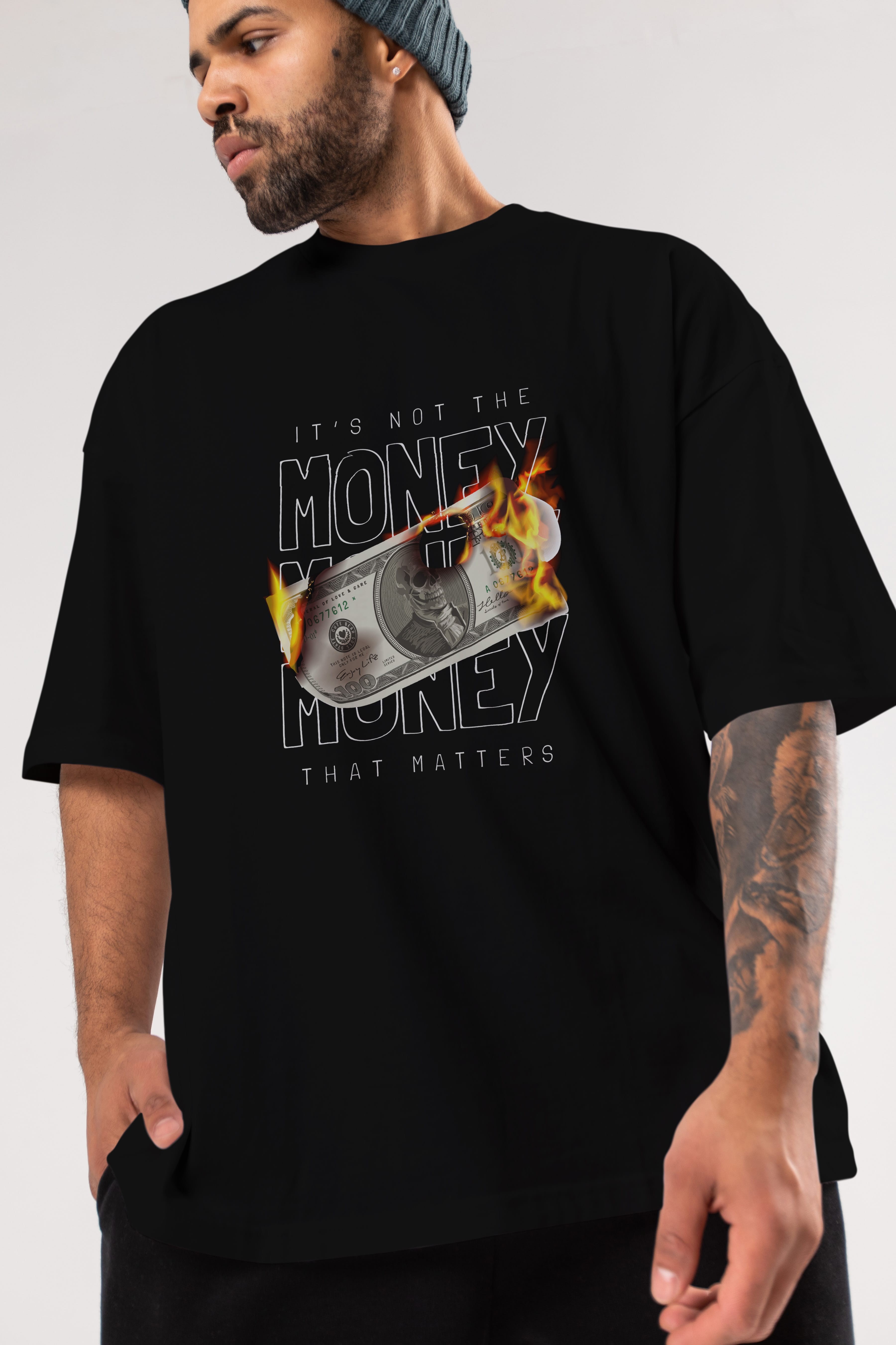 Teddy Bear Its Not The Money Ön Baskılı Oversize t-shirt Erkek Kadın Unisex %100 Pamuk