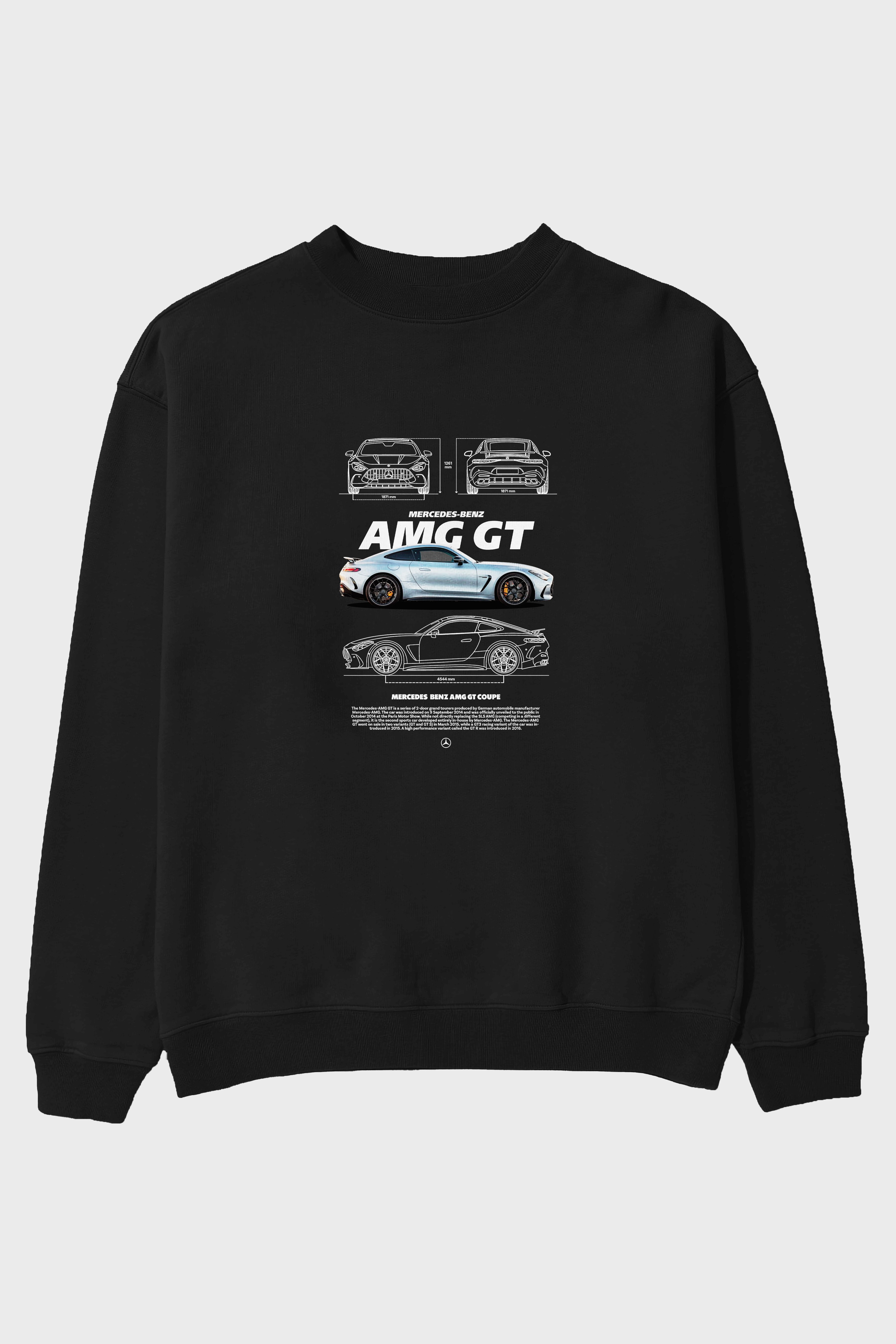 Mercedes AMG GT Coupe Ön Baskılı Anime Oversize Sweatshirt Erkek Kadın Unisex