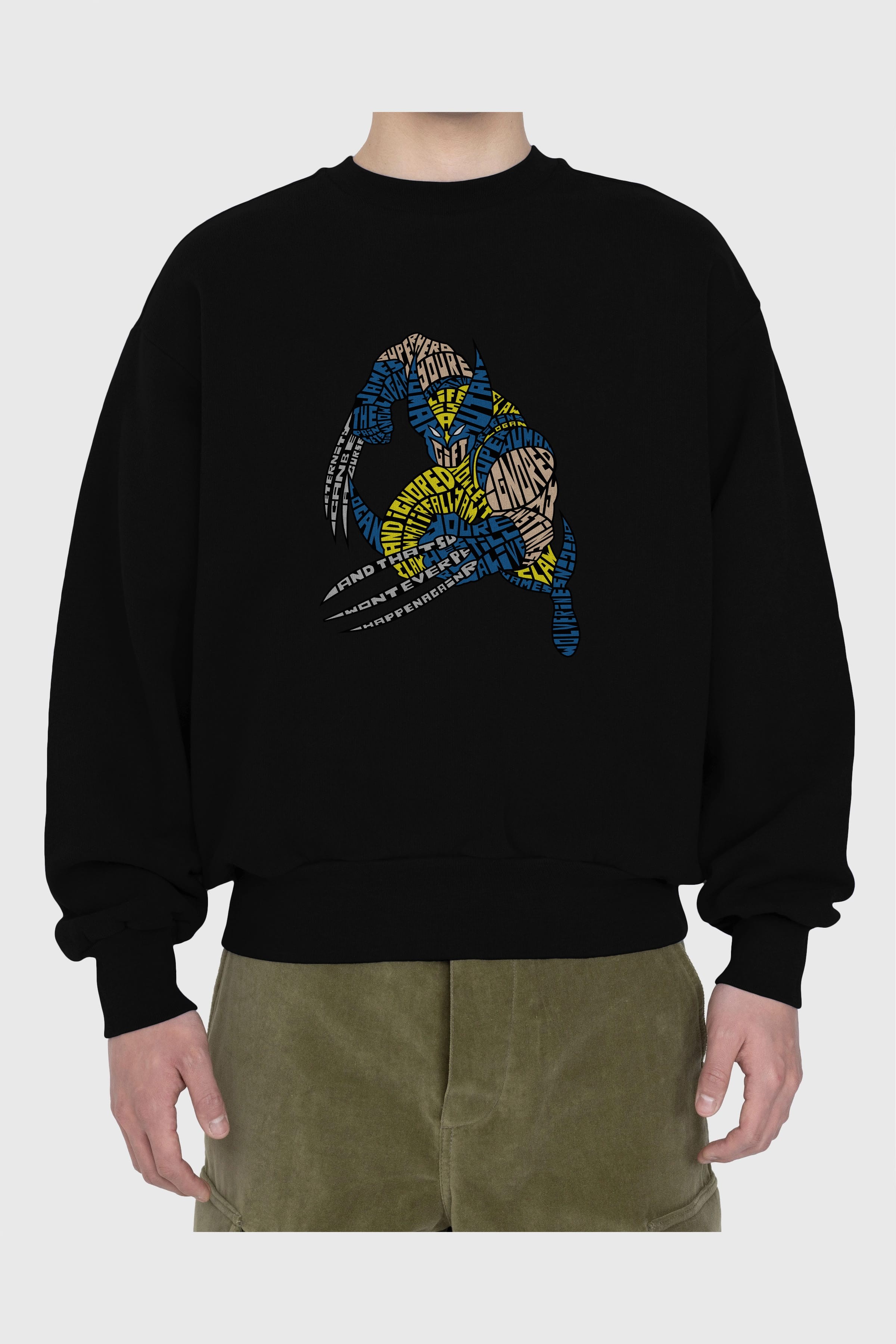 Logan Ön Baskılı Oversize Sweatshirt Erkek Kadın Unisex