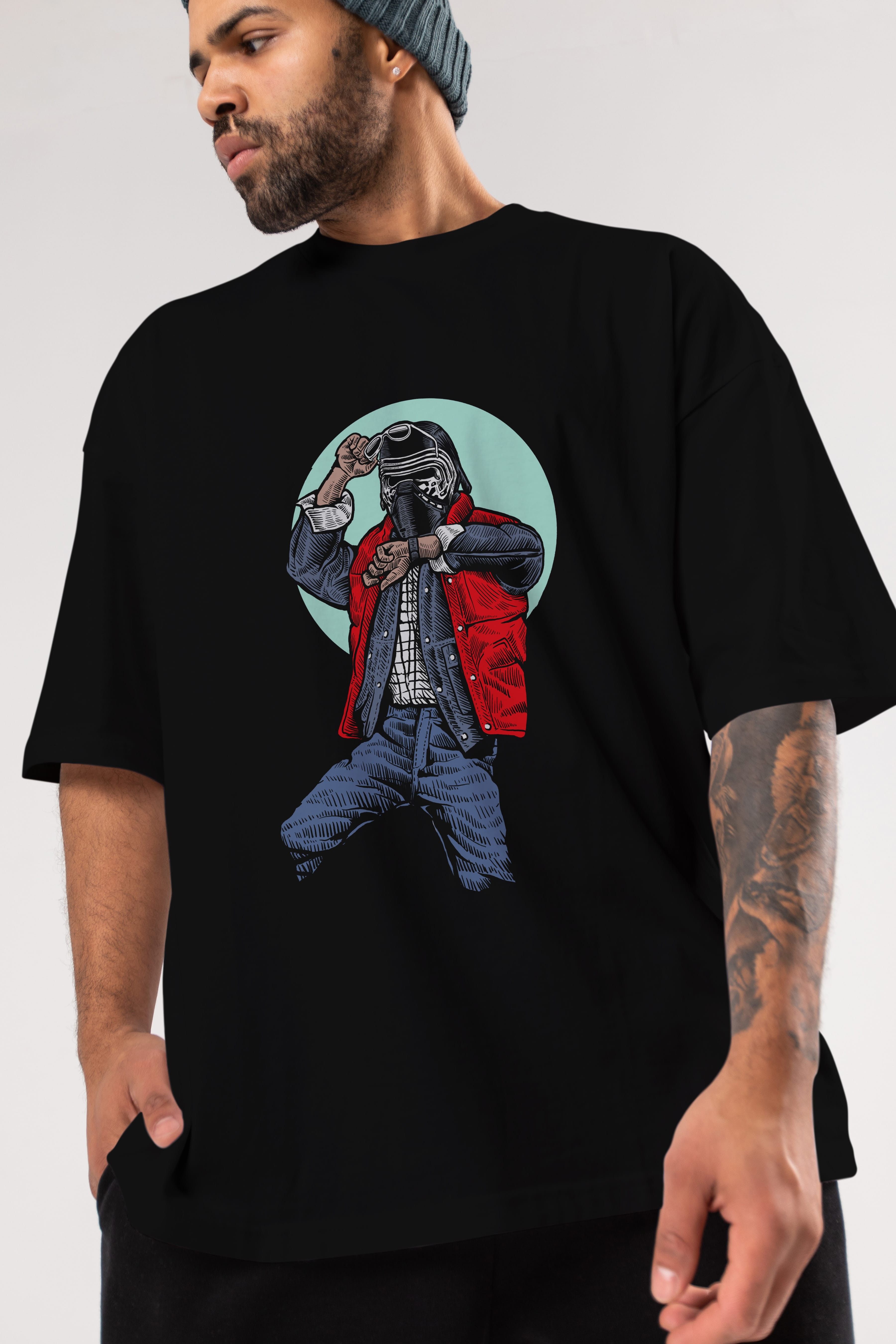 Kylo Mcfly Ön Baskılı Oversize t-shirt Erkek Kadın Unisex %100 Pamuk tişort