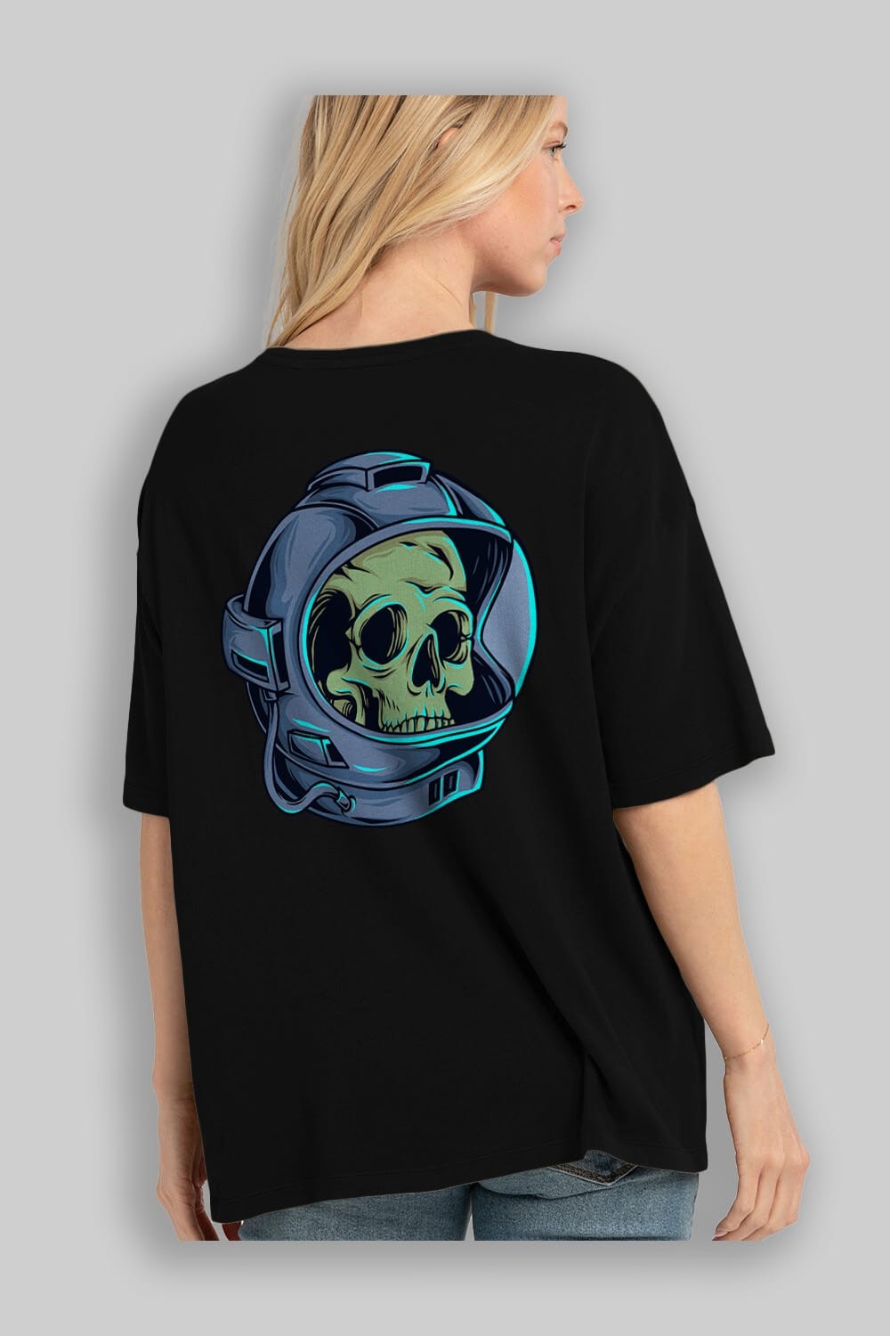 Astroskull Arka Baskılı Oversize t-shirt Erkek Kadın Unisex