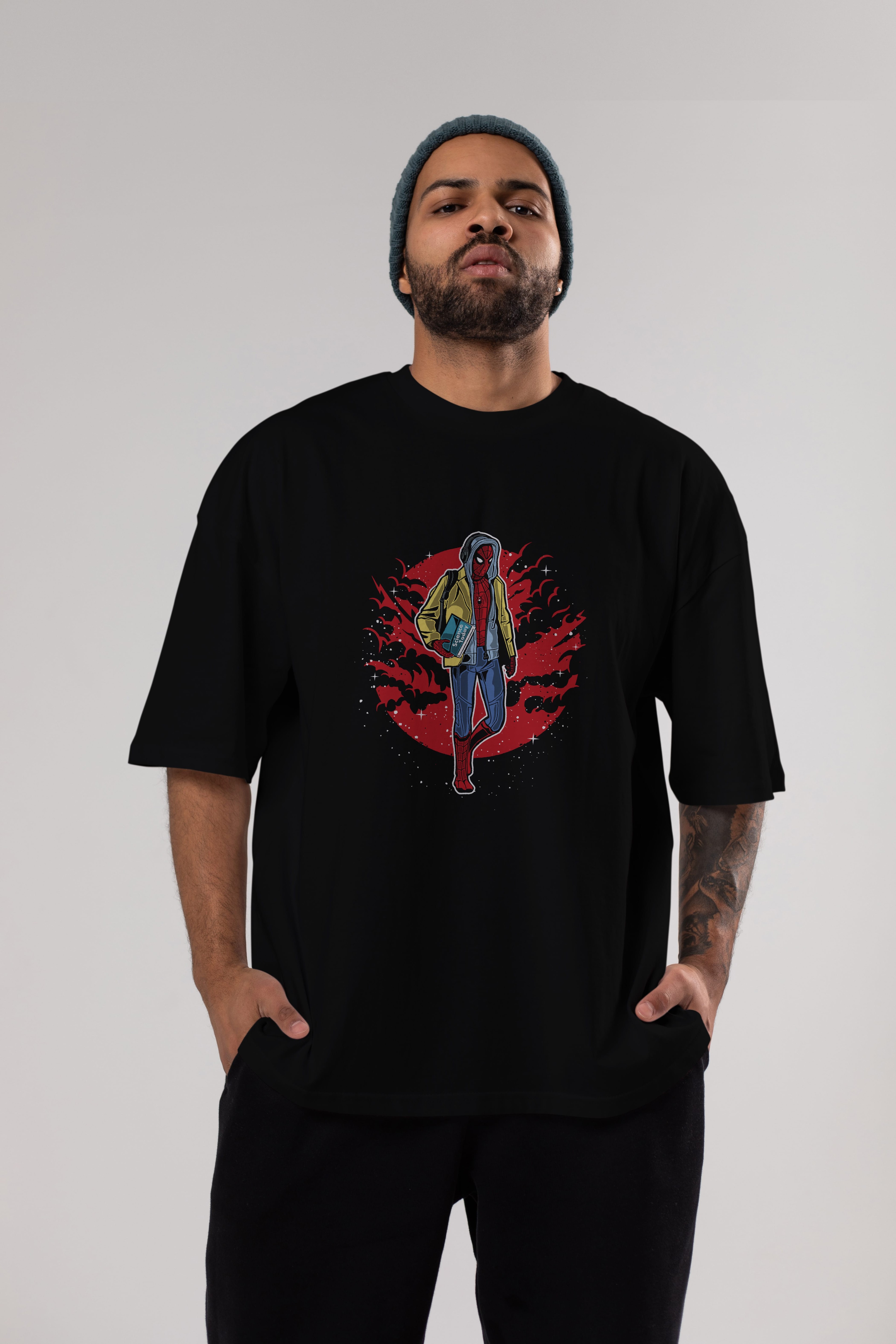 SPIDERMAN Ön Baskılı Oversize t-shirt Erkek Kadın Unisex %100 Pamuk tişort