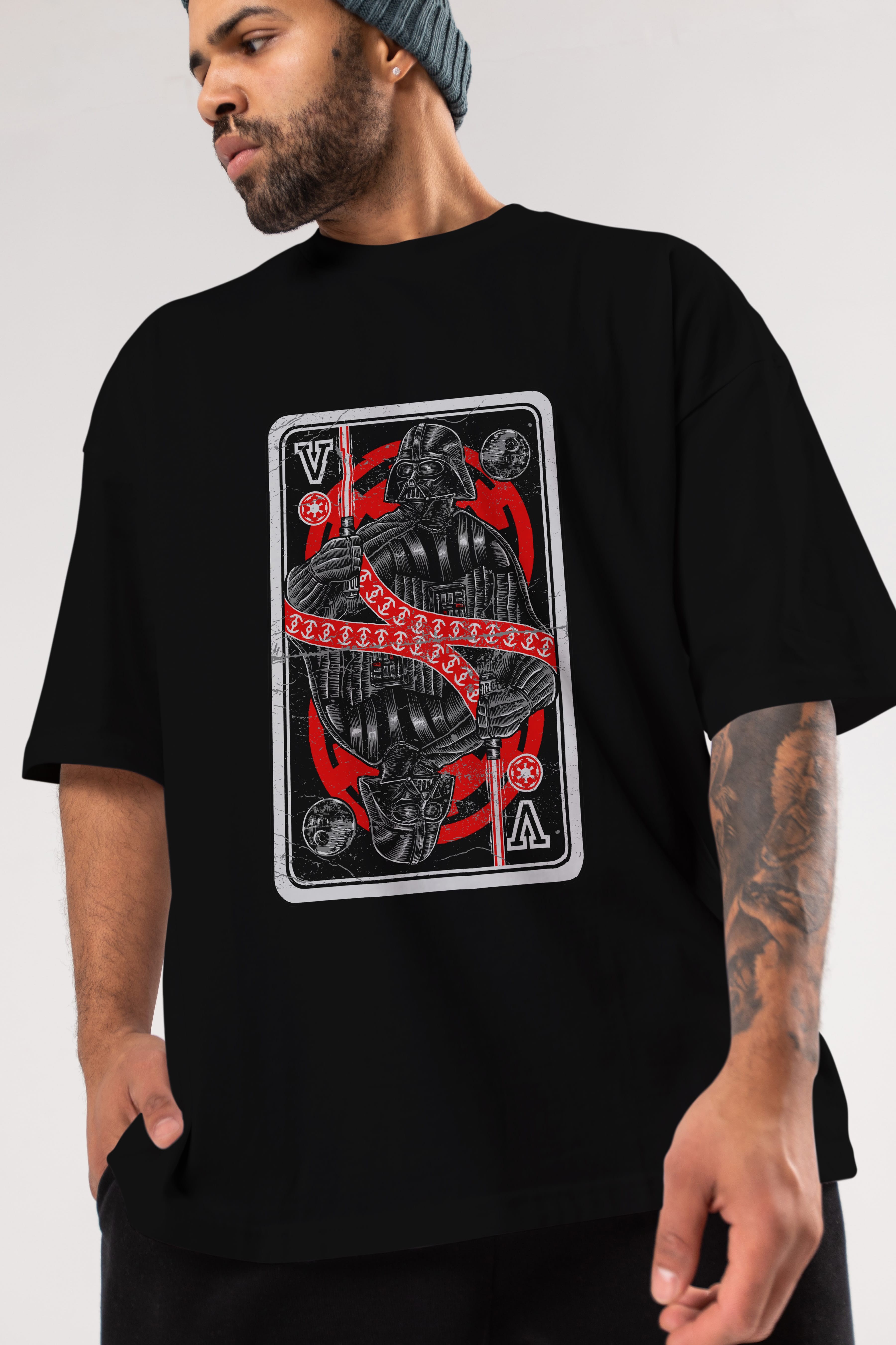 King Of The Darkside Ön Baskılı Oversize t-shirt Erkek Kadın Unisex %100 Pamuk tişort