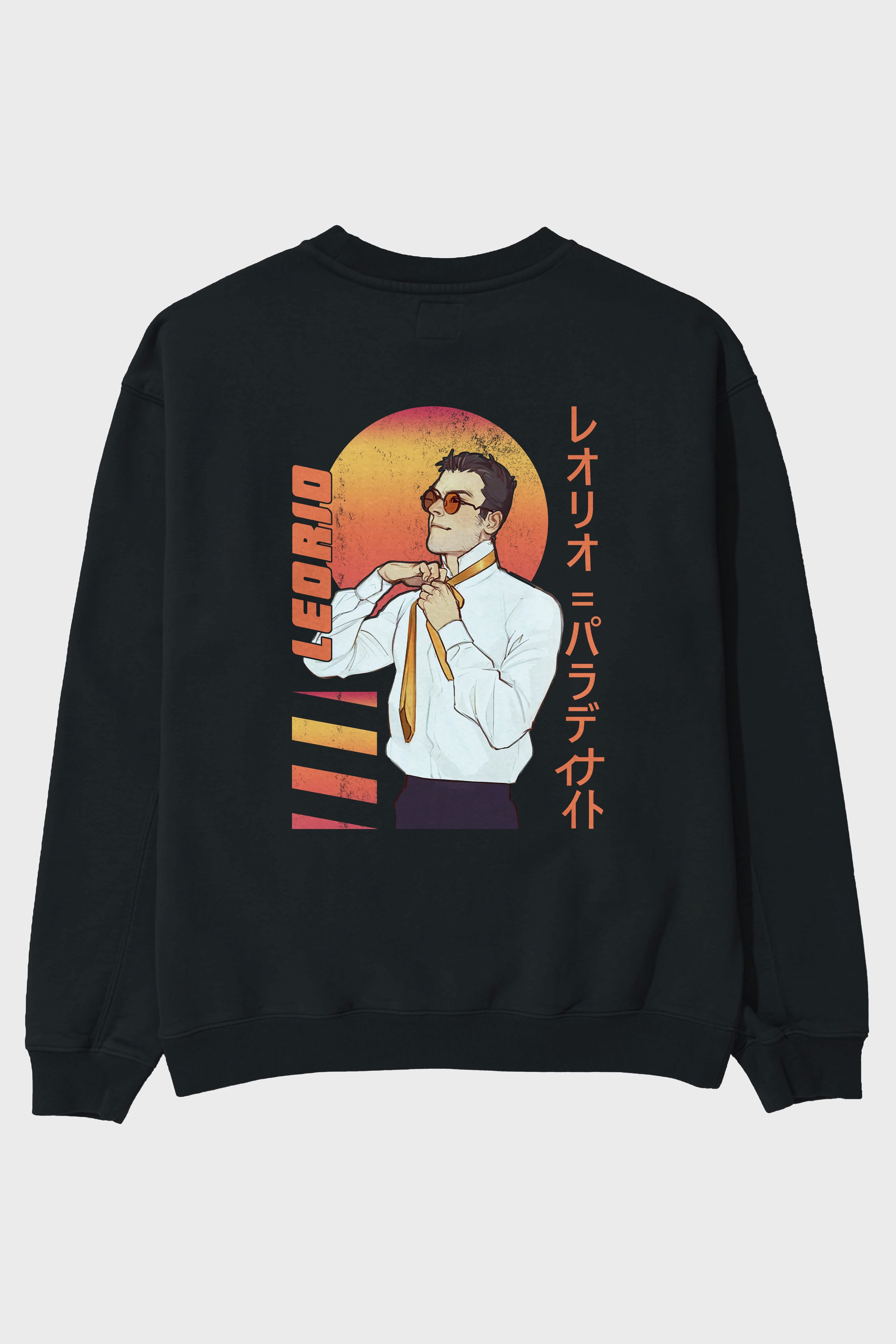 Leorio Paladiknight 5 (2) Anime Arka Baskılı Oversize Sweatshirt Erkek Kadın Unisex
