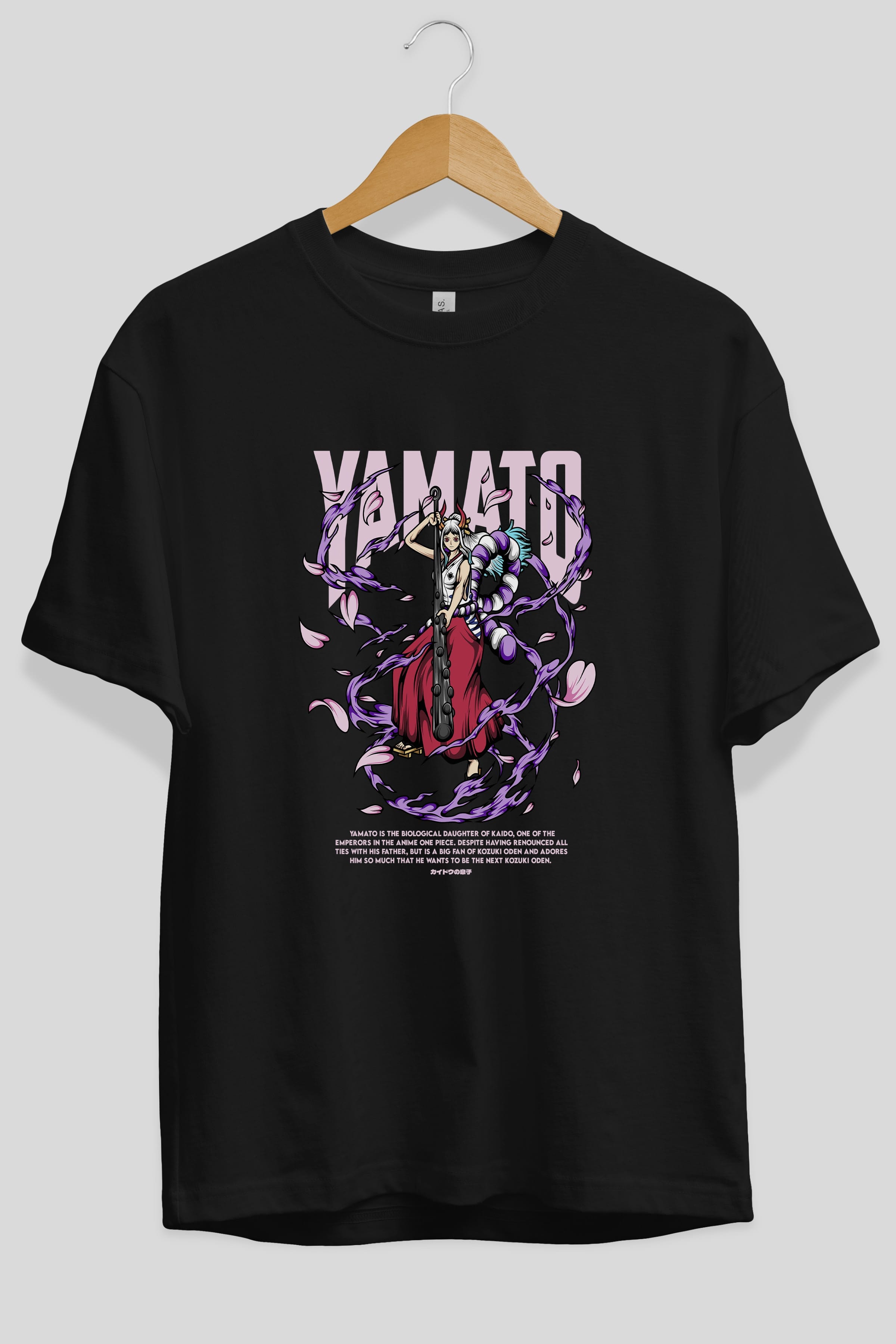 Yamato Anime Ön Baskılı Oversize t-shirt %100 pamuk Erkek Kadın Unisex