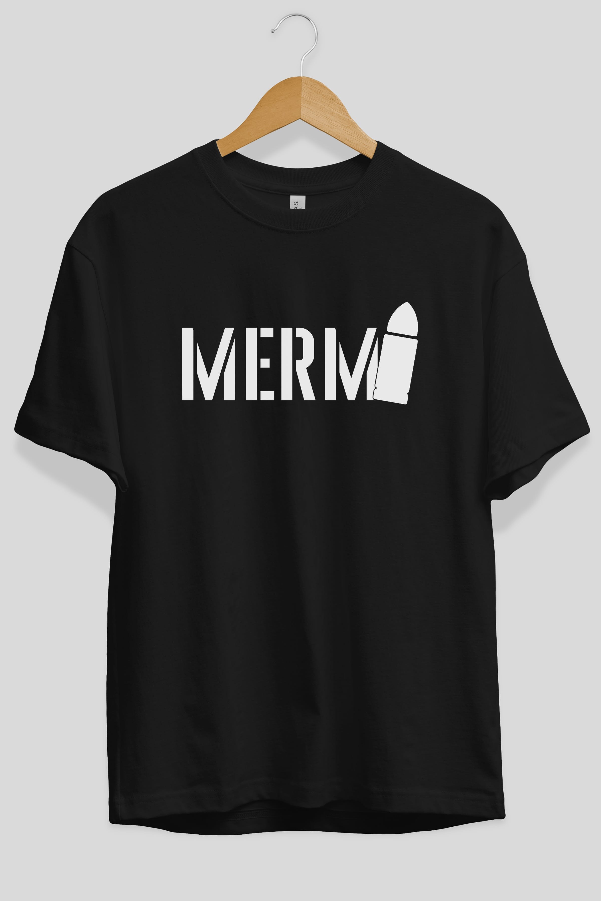 Mermi Ön Baskılı Oversize t-shirt %100 pamuk Erkek Kadın Unisex