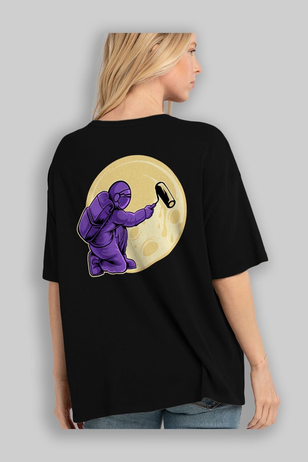 Astropaint Arka Baskılı Oversize t-shirt Erkek Kadın Unisex