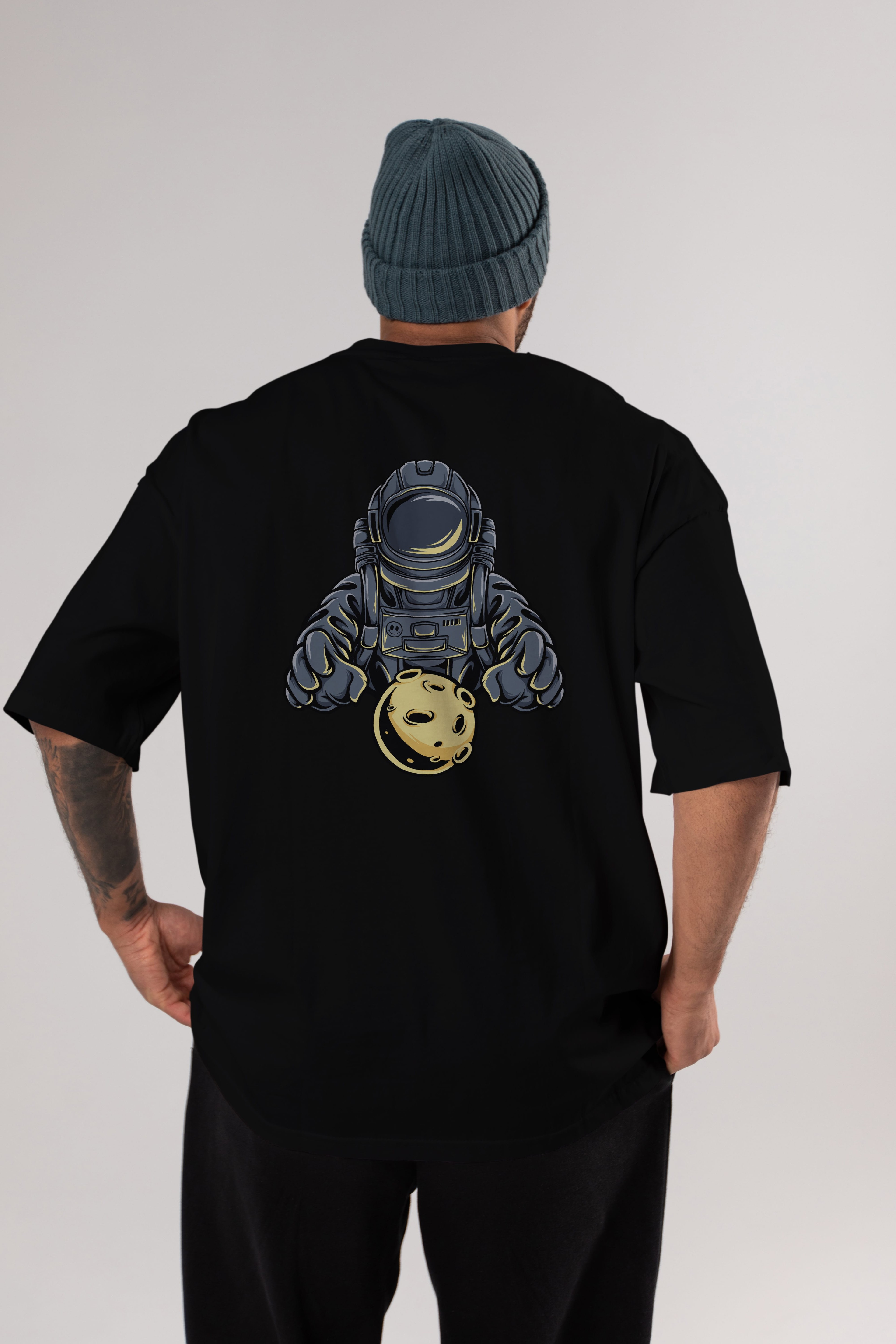 Astromoon tshirt Arka Baskılı Oversize t-shirt Erkek Kadın Unisex