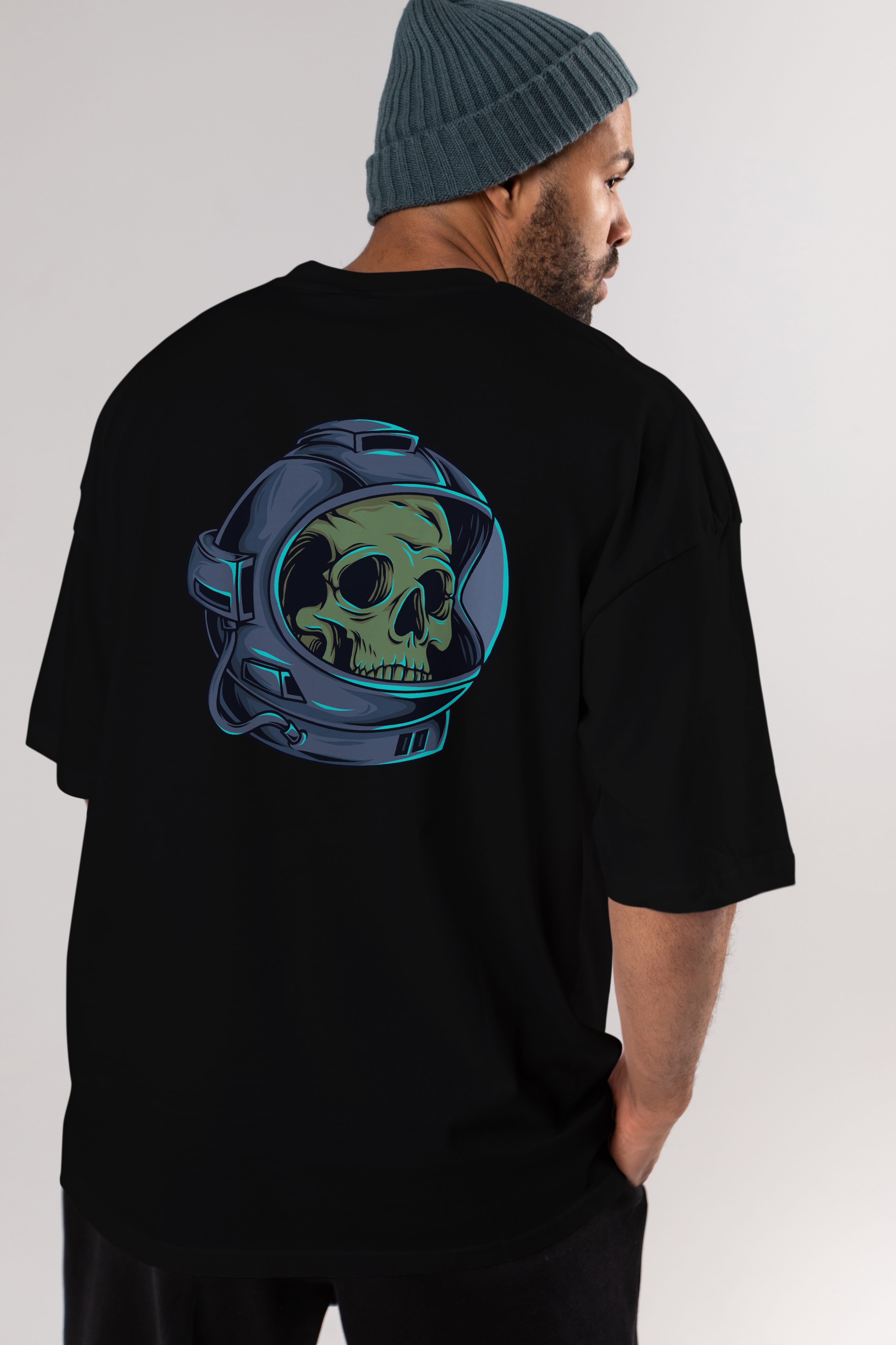 Astroskull Arka Baskılı Oversize t-shirt Erkek Kadın Unisex