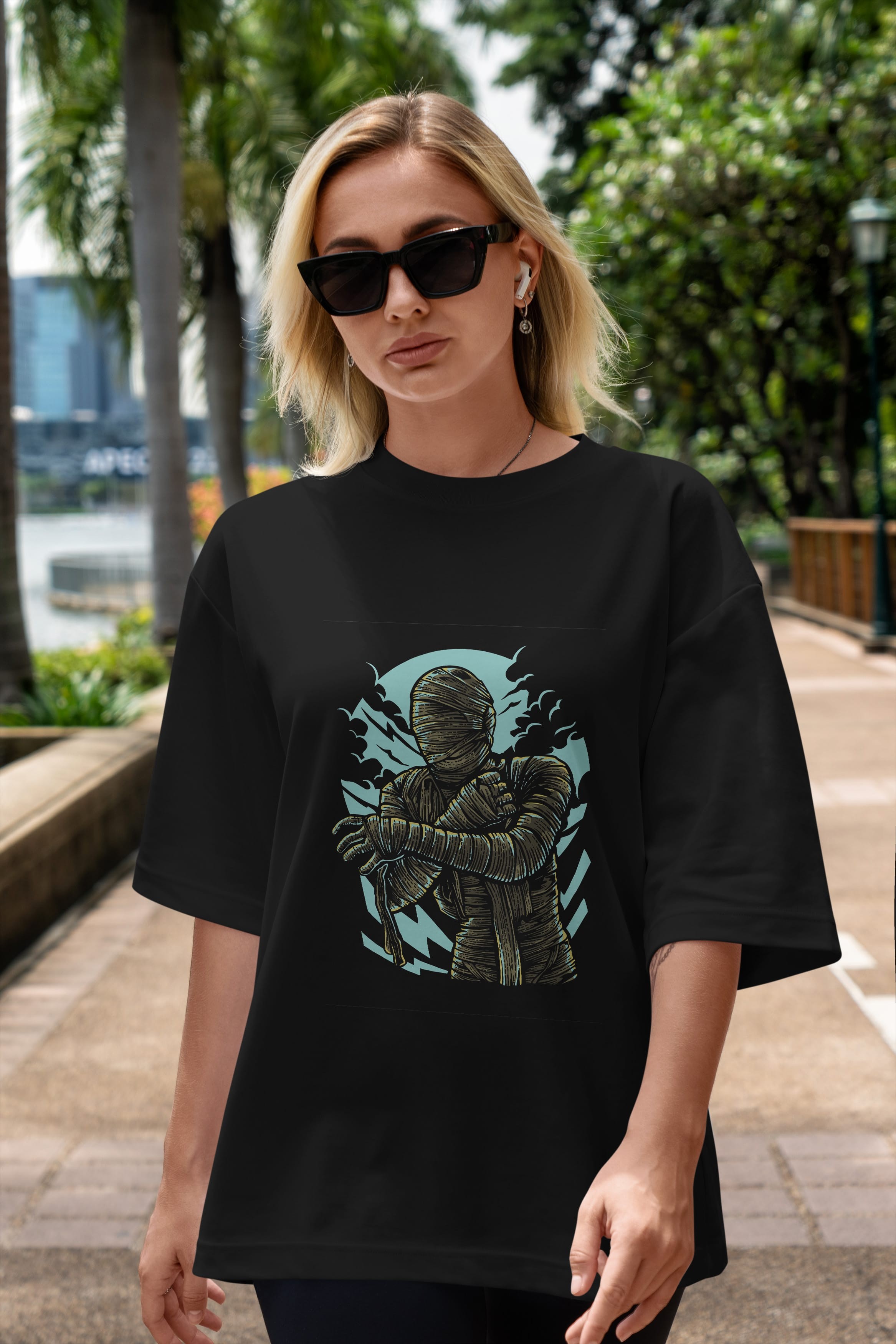 The Mummy Ön Baskılı Oversize t-shirt Erkek Kadın Unisex %100 Pamuk tişort