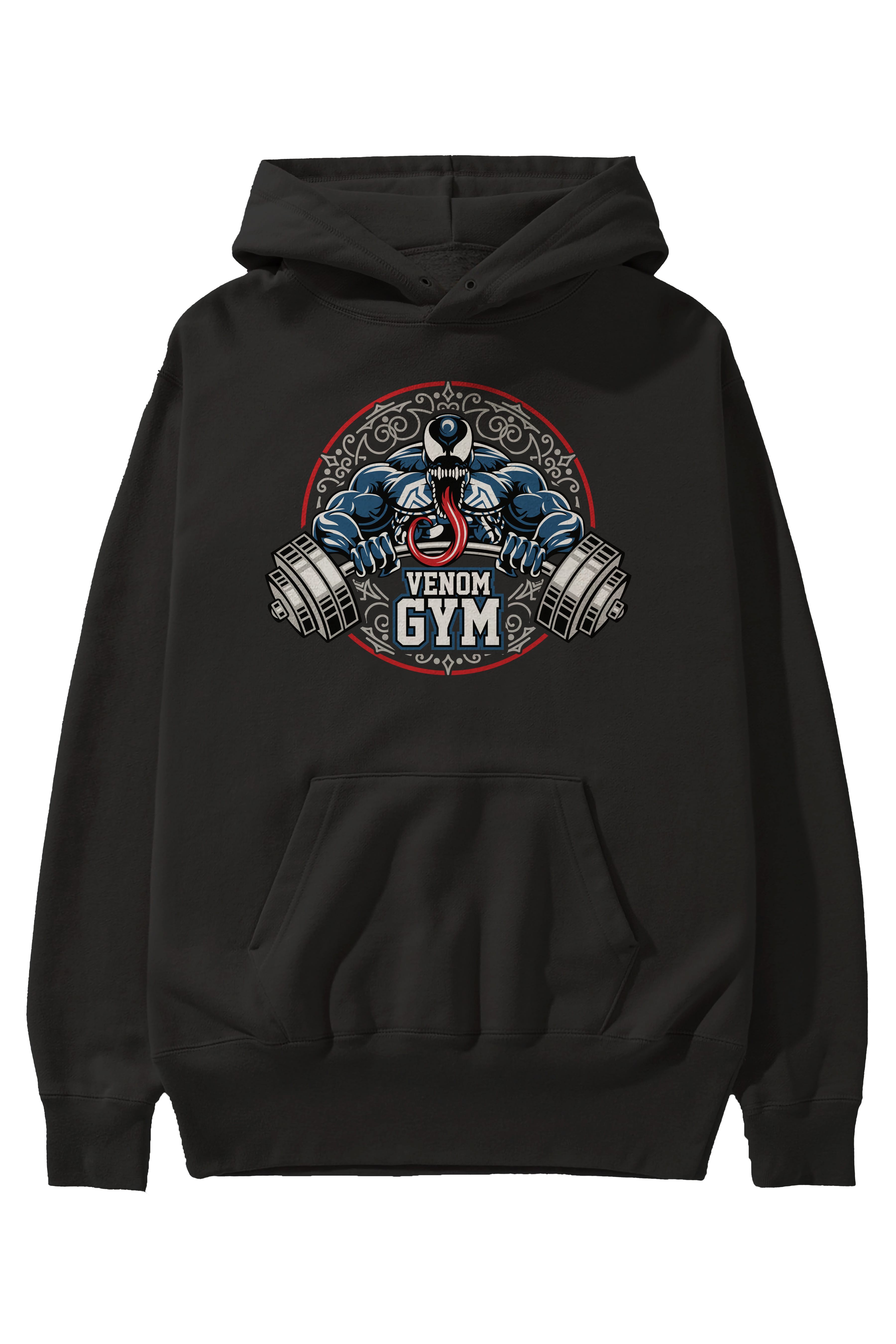 Venom GYM Ön Baskılı Hoodie Oversize Kapüşonlu Sweatshirt Erkek Kadın Unisex