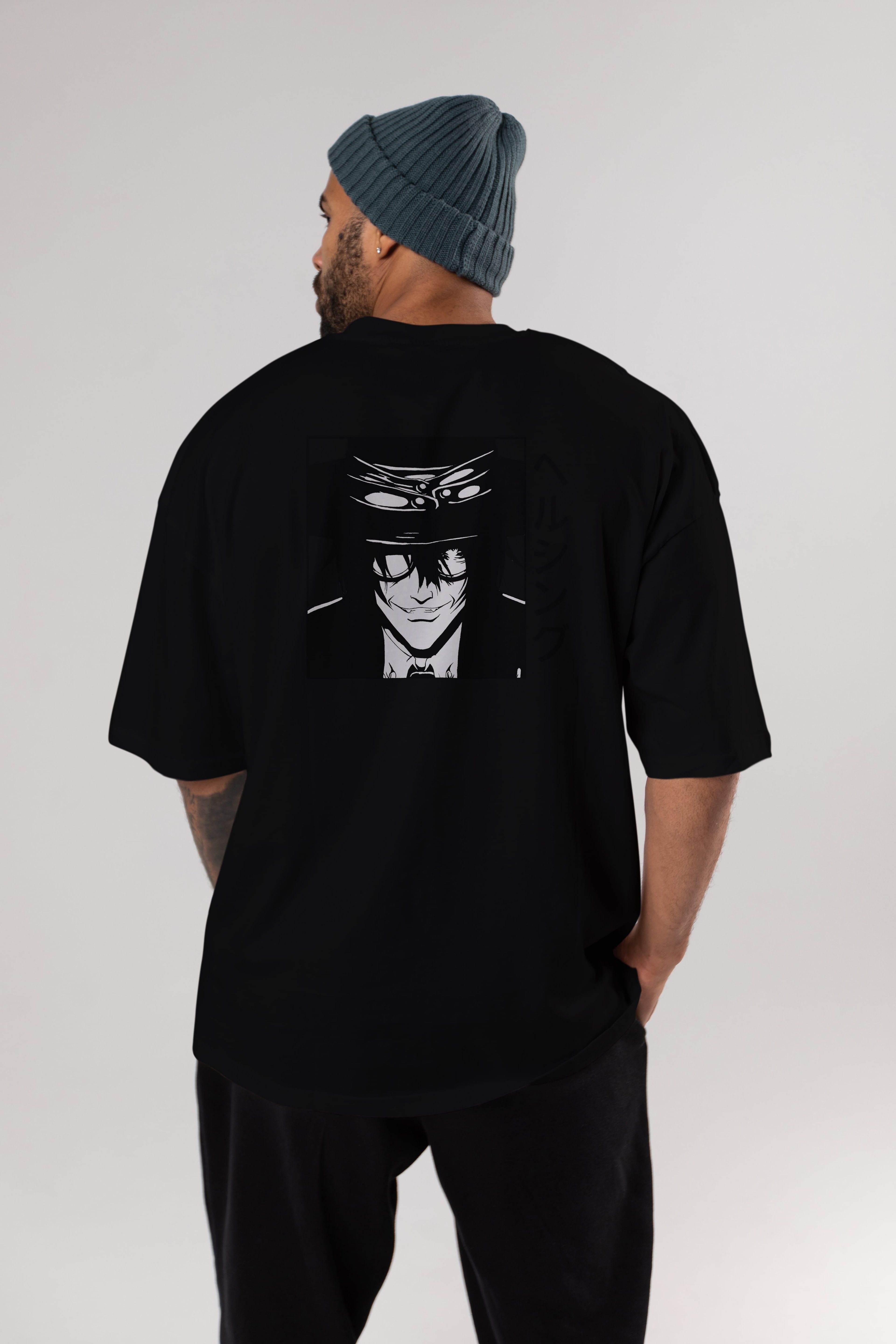 Alucard 1 Anime Arka Baskılı Oversize t-shirt Erkek Kadın Unisex