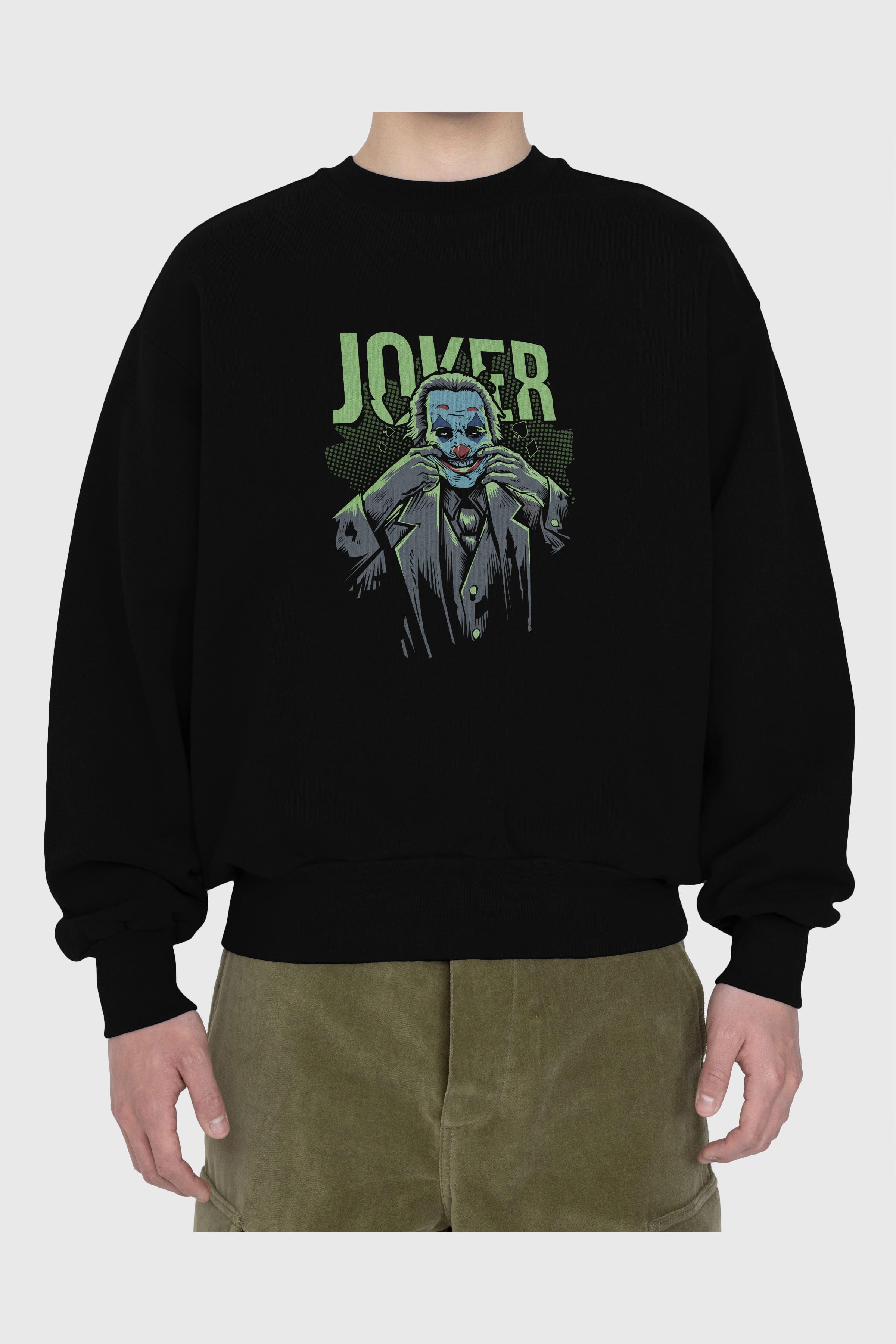 Joker (9) Ön Baskılı Oversize Sweatshirt Erkek Kadın Unisex