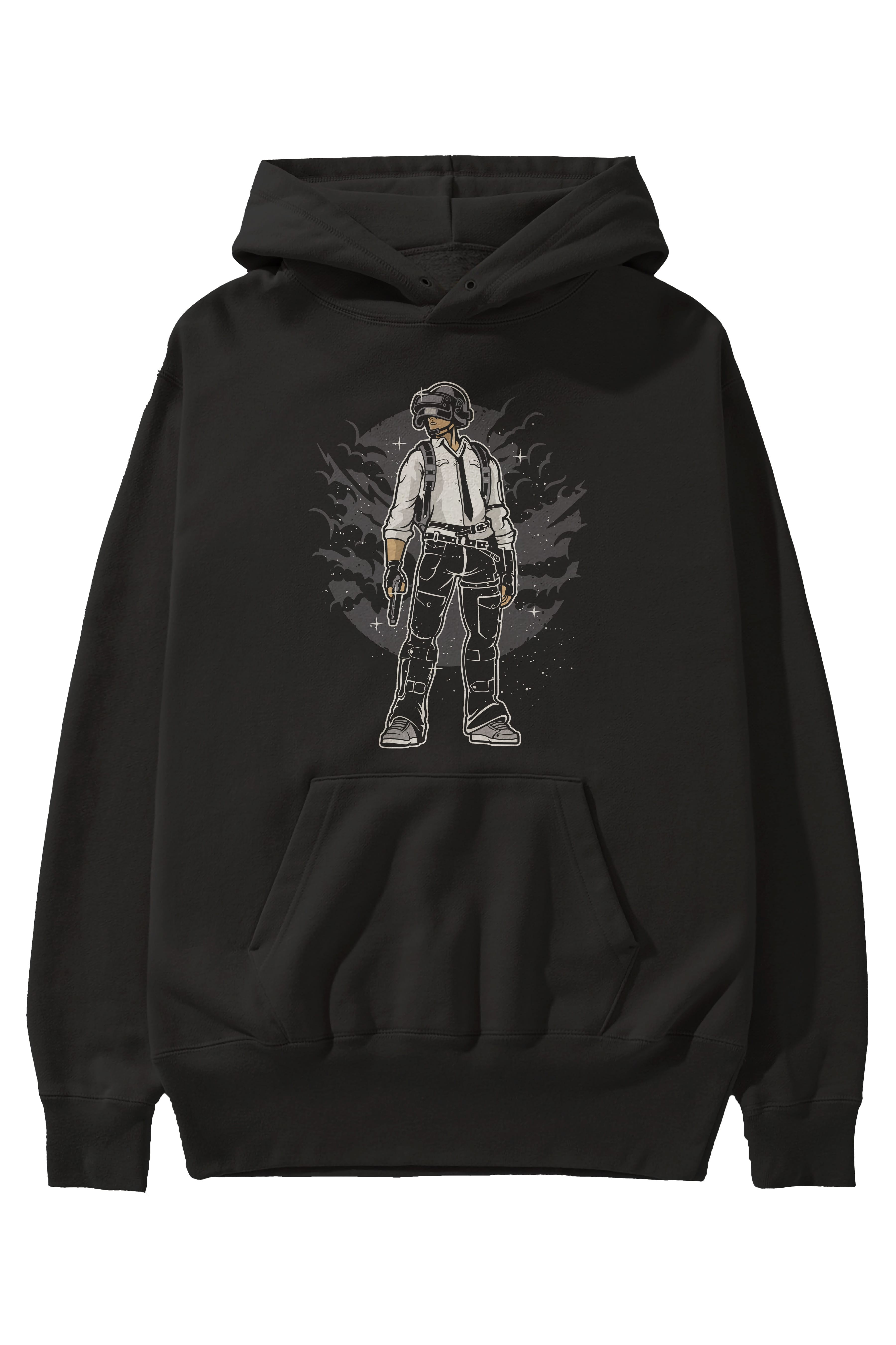 PUBG Ön Baskılı Hoodie Oversize Kapüşonlu Sweatshirt Erkek Kadın Unisex