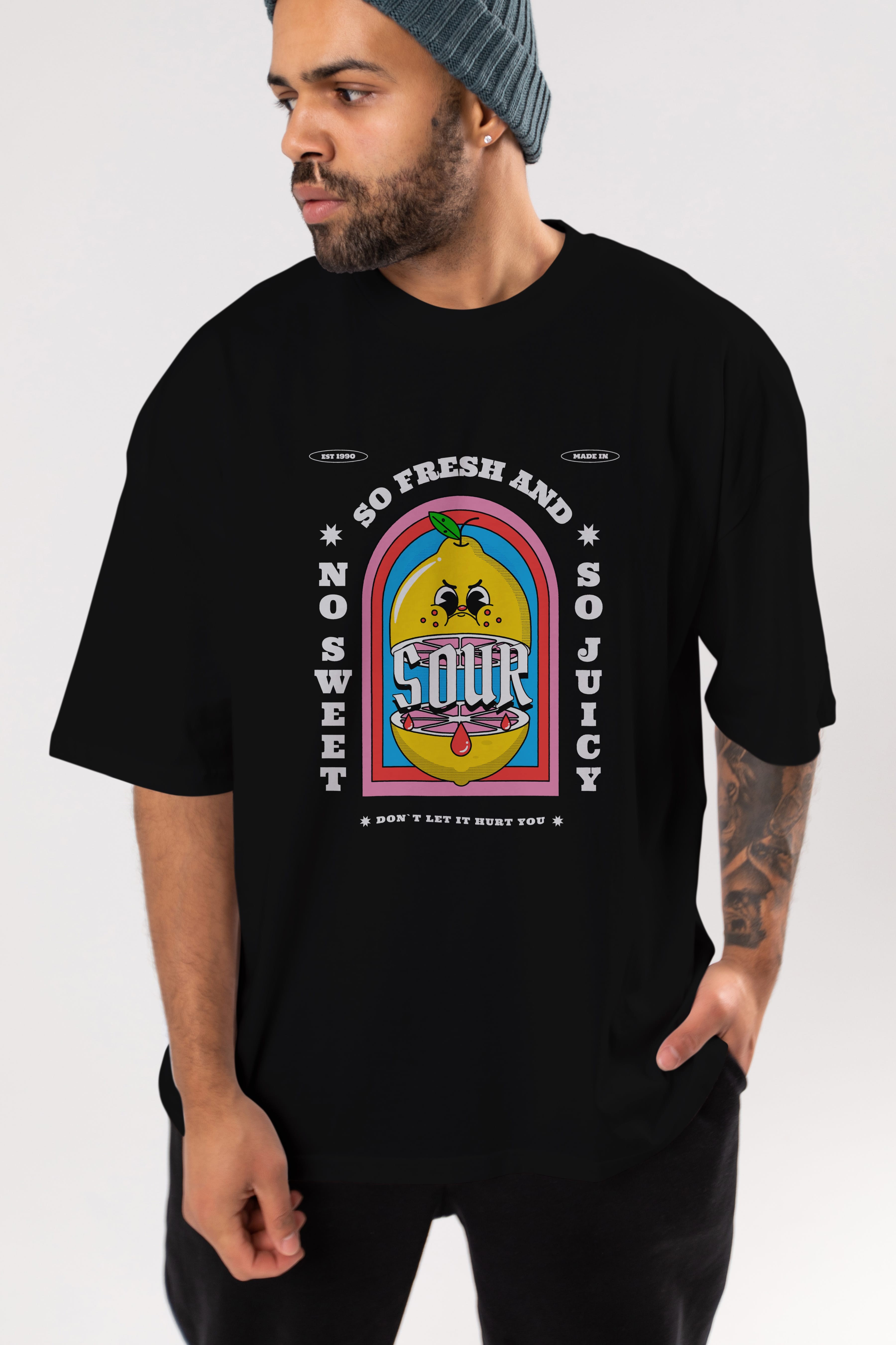 So Fresh And Sour Ön Baskılı Oversize t-shirt Erkek Kadın Unisex