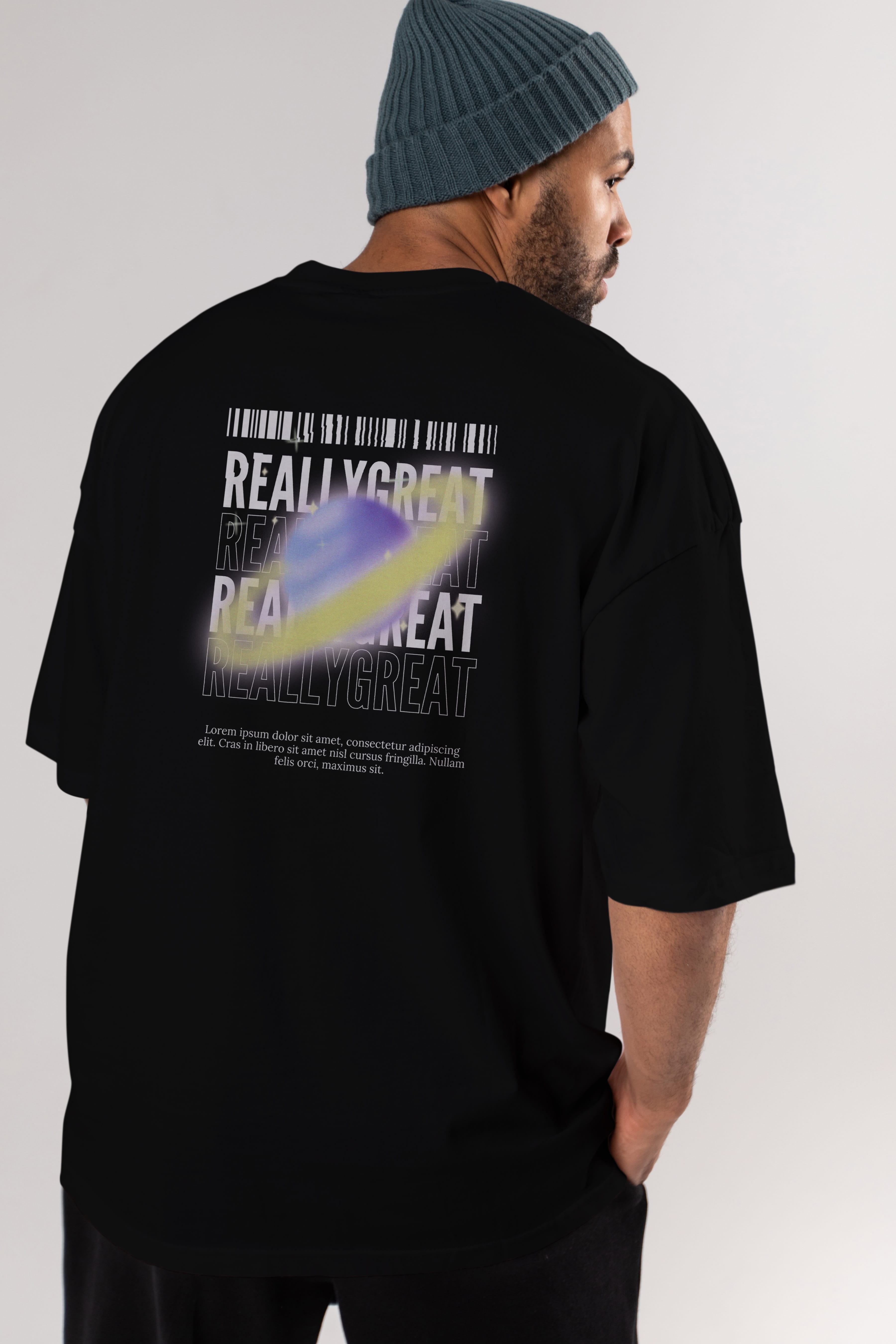 Really Great 2 Yazılı Arka Baskılı Oversize t-shirt Erkek Kadın Unisex