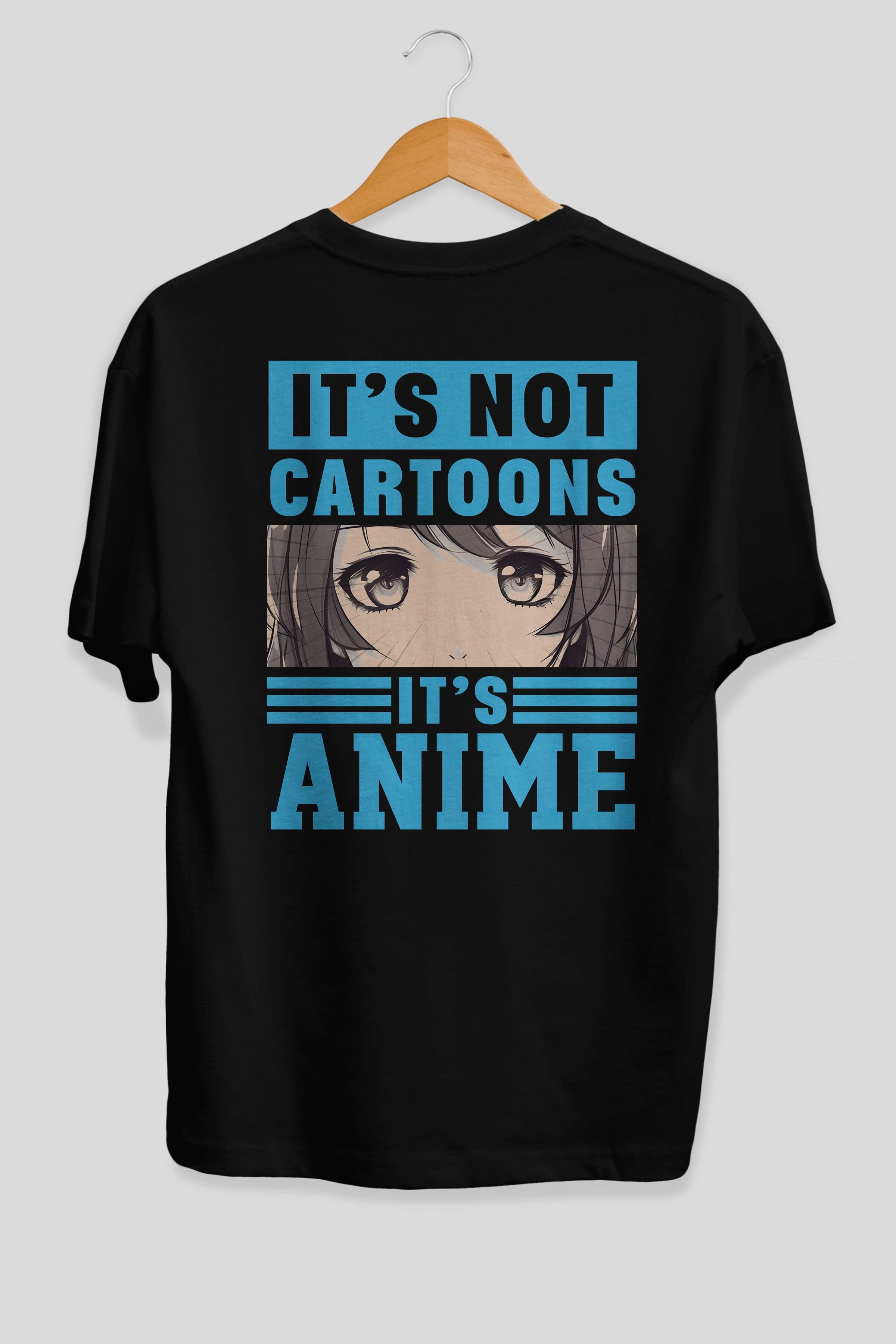 Its Anime Anime Arka Baskılı Oversize t-shirt Erkek Kadın Unisex %100 pamuk tişort