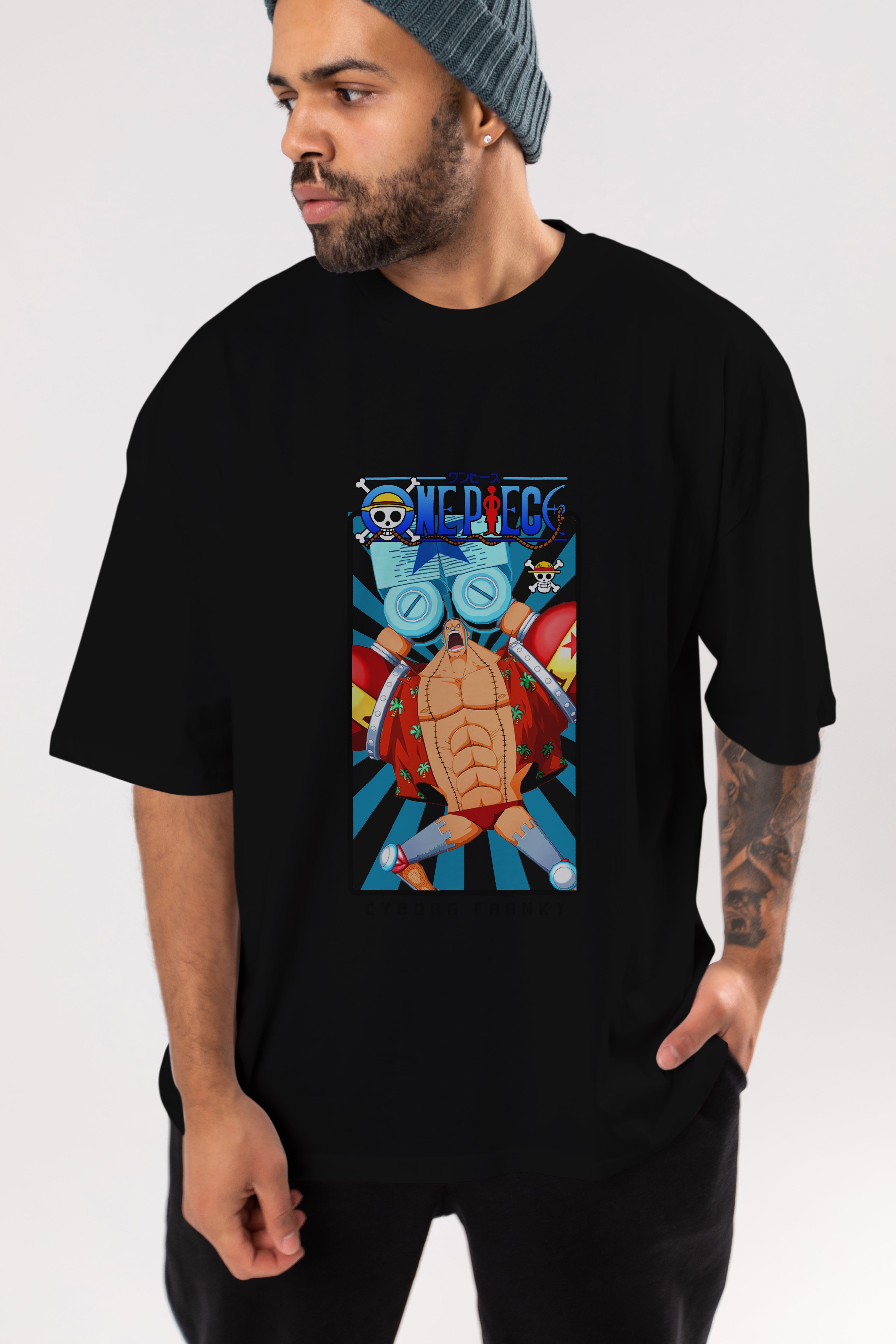 Franky Anime Ön Baskılı Oversize t-shirt Erkek Kadın Unisex